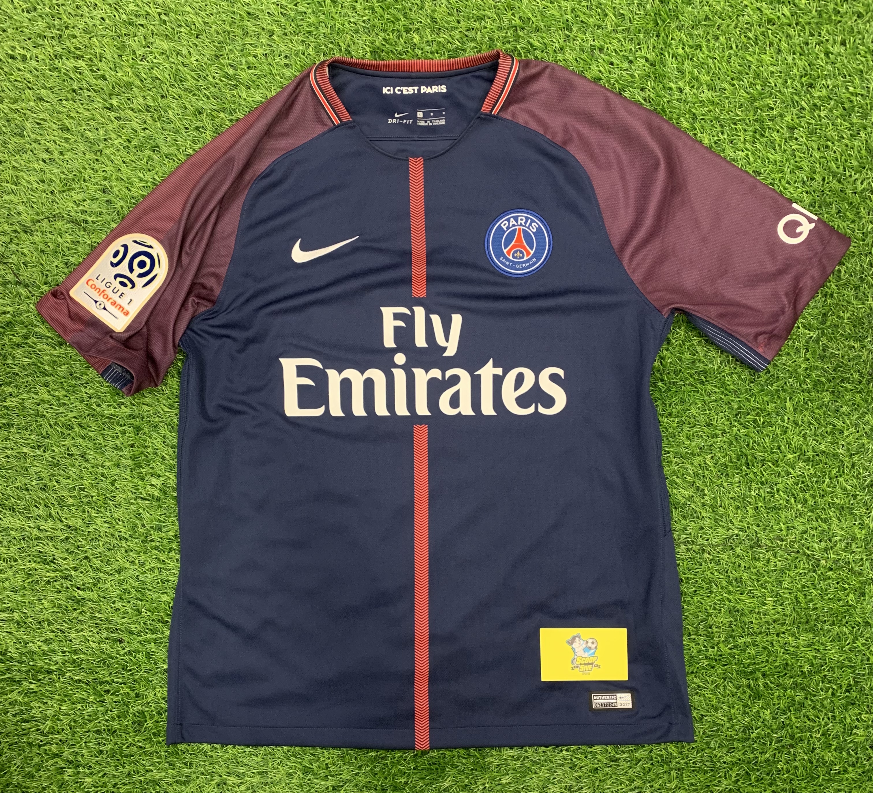 二手 90%新 2018-19 PSG 巴黎聖日耳門 主場 球迷版 短袖 連10 Neymar JR 連法甲章
