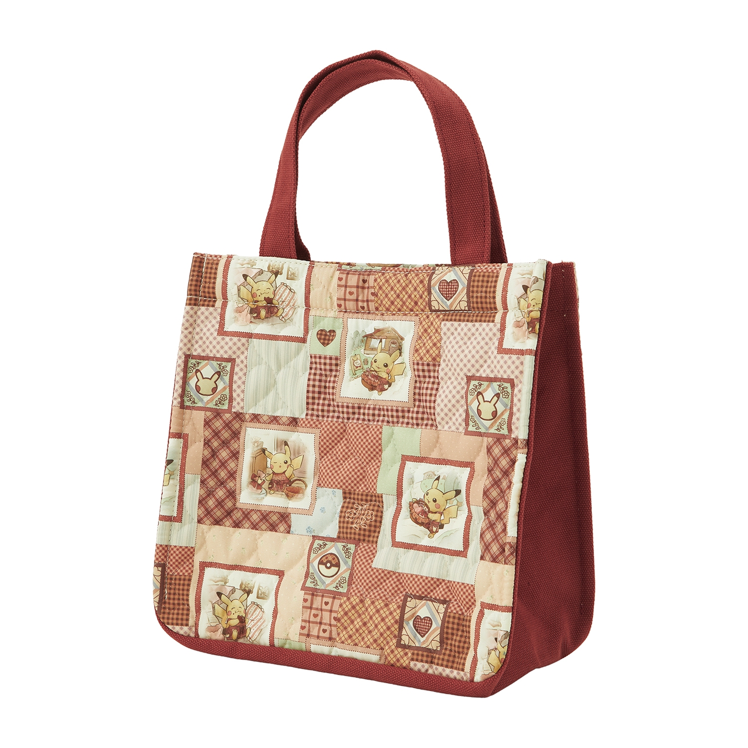 Pokemon Center 2026 パッチワーク風ミニトートバッグ Pikachu’s Sweet Delivery 手提袋 - 01260358