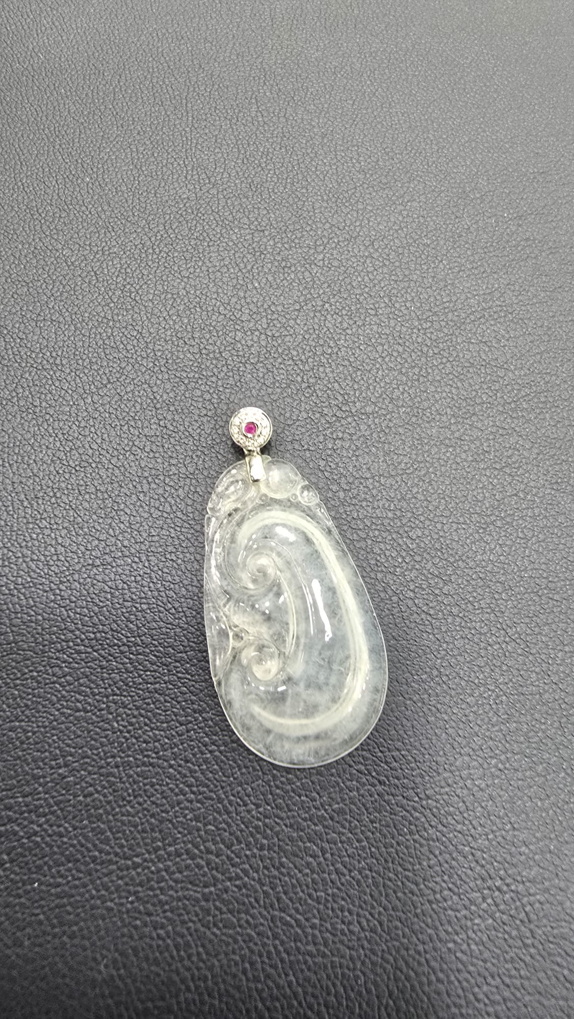 天然緬甸翡翠吊墜18K金配件