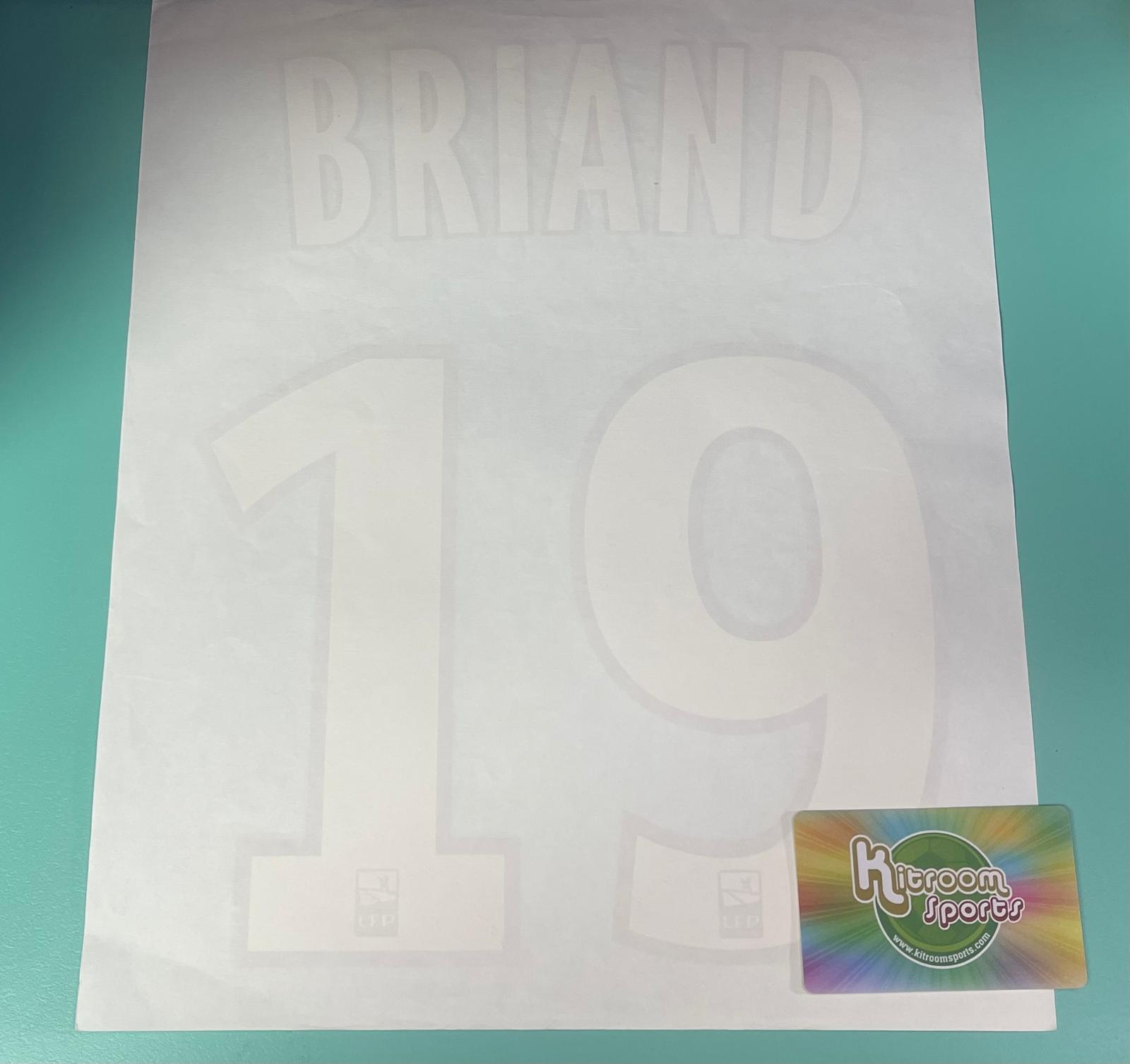 2011-12 Olympique Lyonnais Away Nameset #19 BRIAND