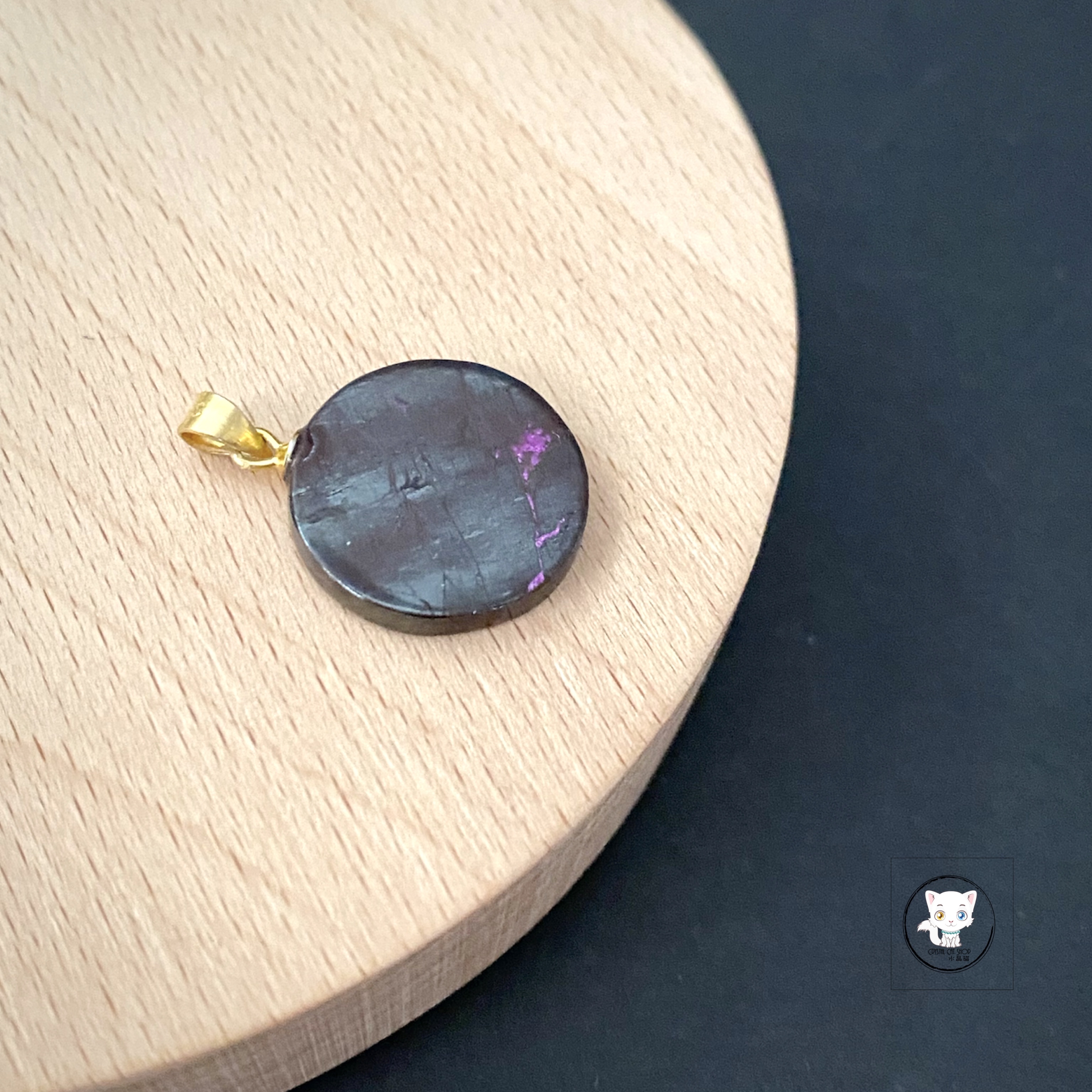 紫舒俱萊石圓牌吊墜 17mm