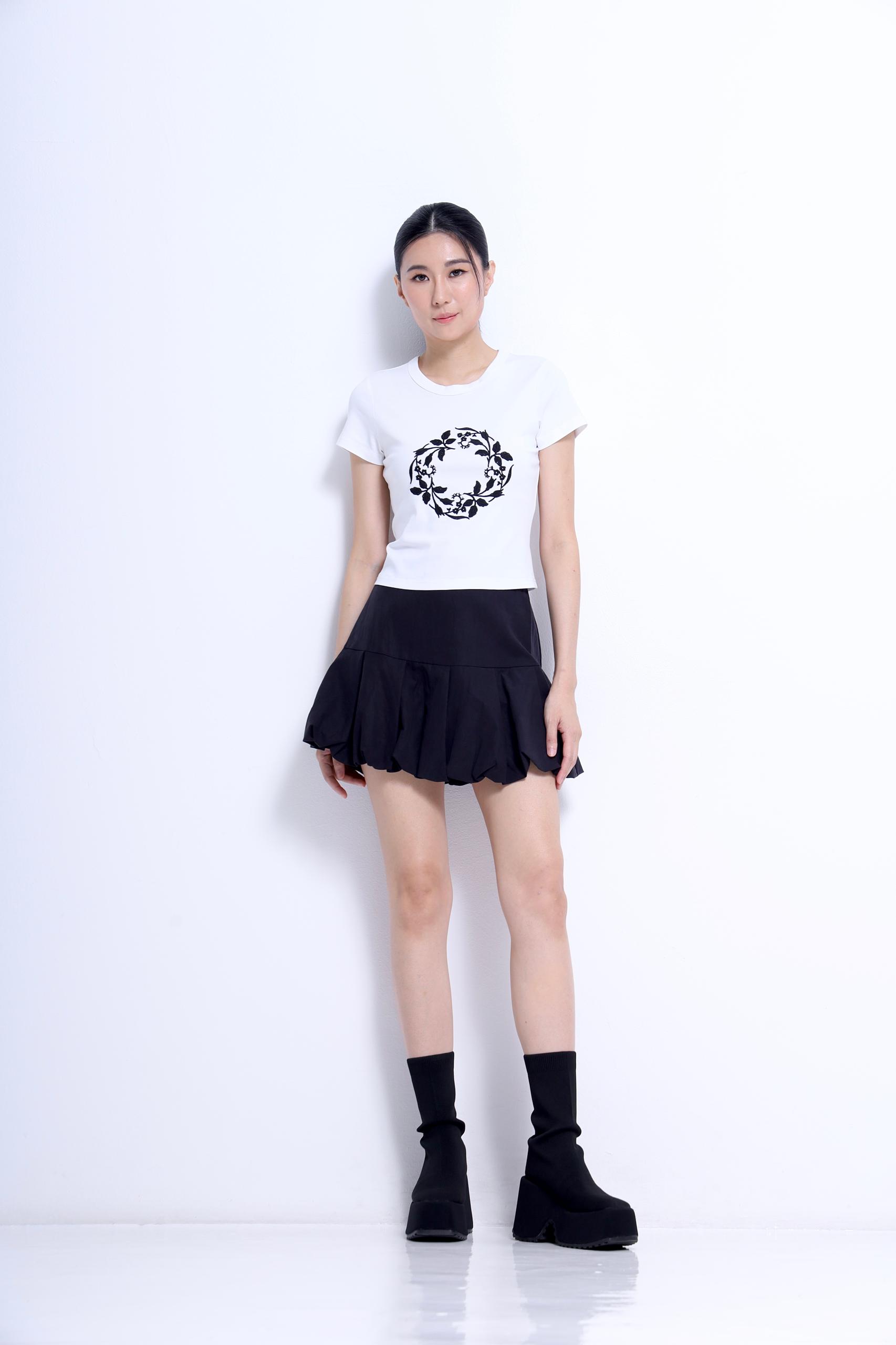 CB2768 EMBROIDERY PATTERNED FIT TOP