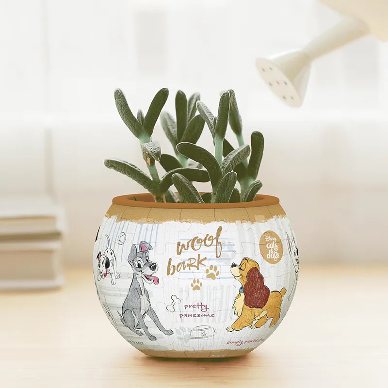 📦訂購 台灣代購 迪士尼系列 貓狗系列 手繪小狗盆栽 80片 拼圖