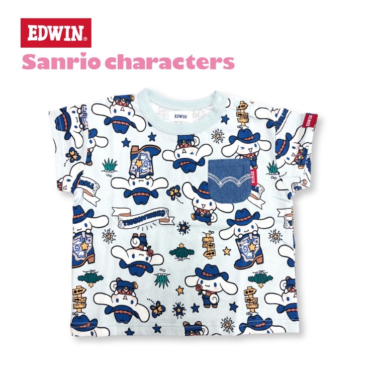 🇯🇵限量預訂 日本直送🇯🇵EDWIN × Sanrio 玉桂狗人物滿印口袋短袖T恤