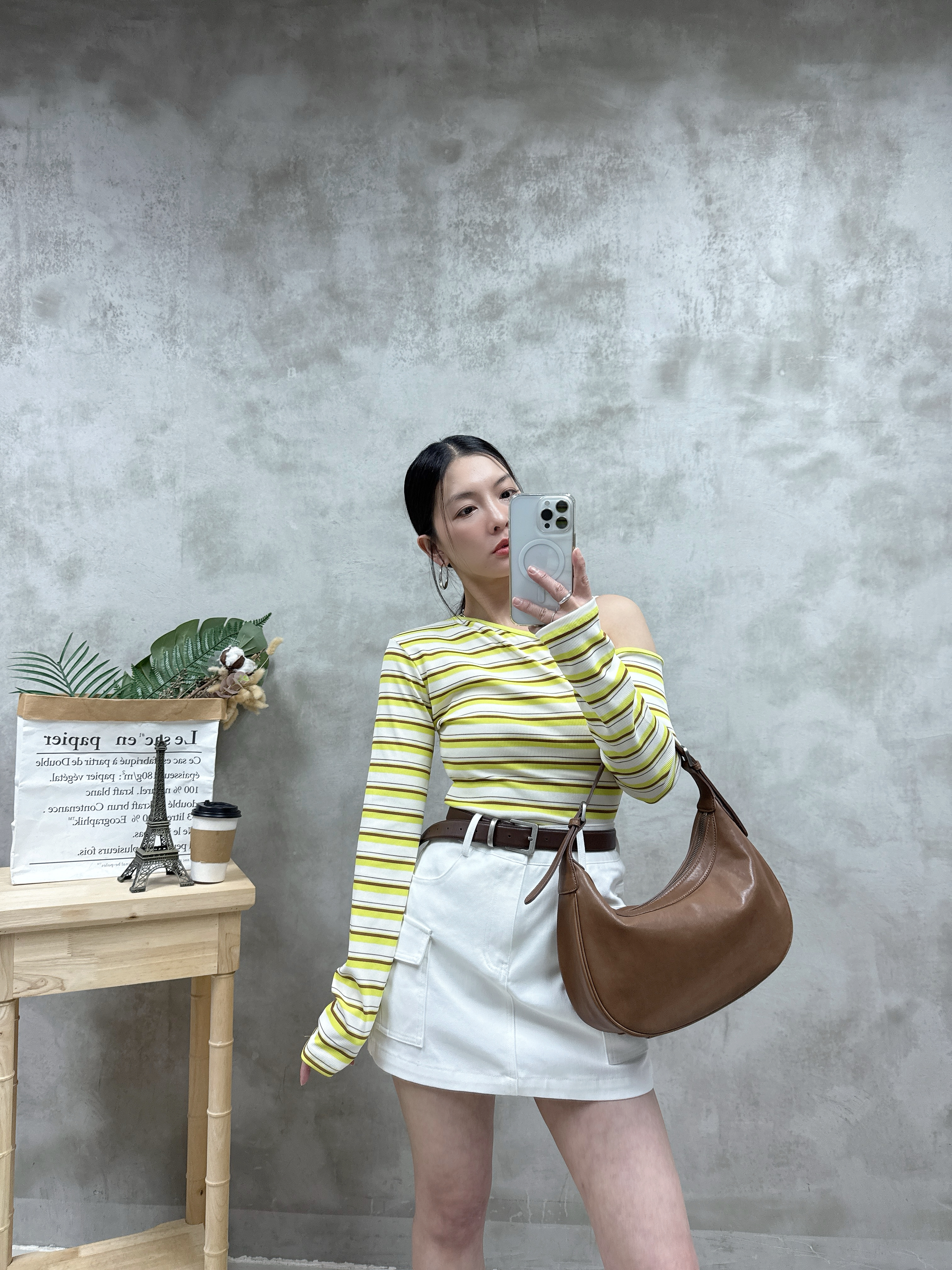 D12 鴛鴦雙袋裙褲(連黑色Belt)