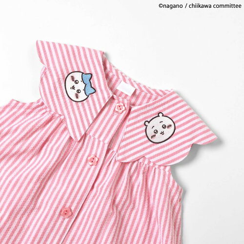 🆕【⭐訂購⭐】🌀 🇯🇵 日本直送 #Chiikawa 扇形反領 刺繡 間條連身裙［2款選］🌀 [ELEA-0162][260618]
