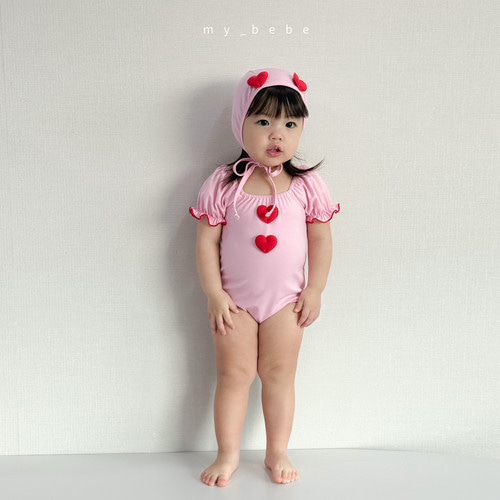 🇰🇷mybebe 泳衣+帽