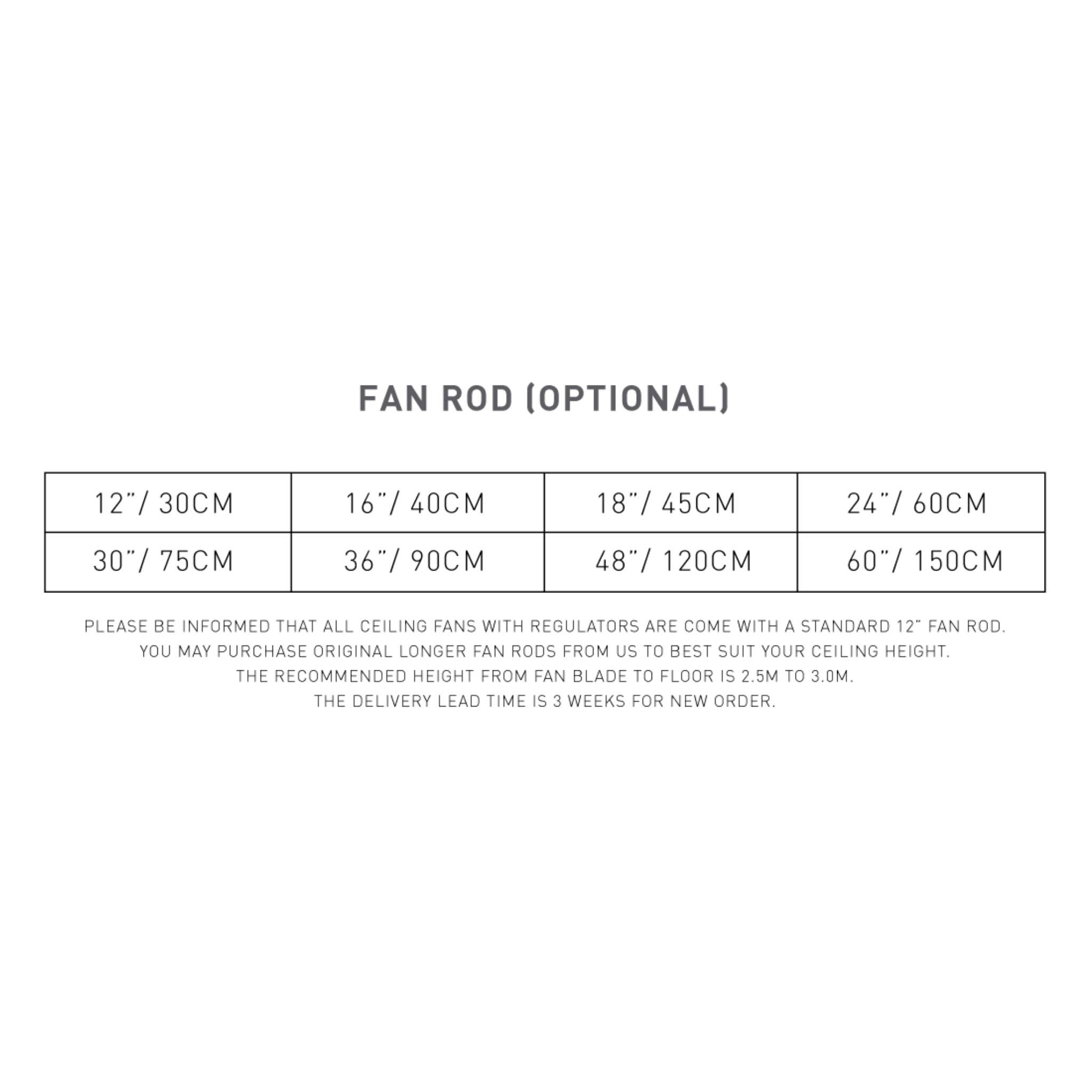 KDK 60" 3-Blade Regulator Ceiling Fan K15W0-S (White Double Coating)