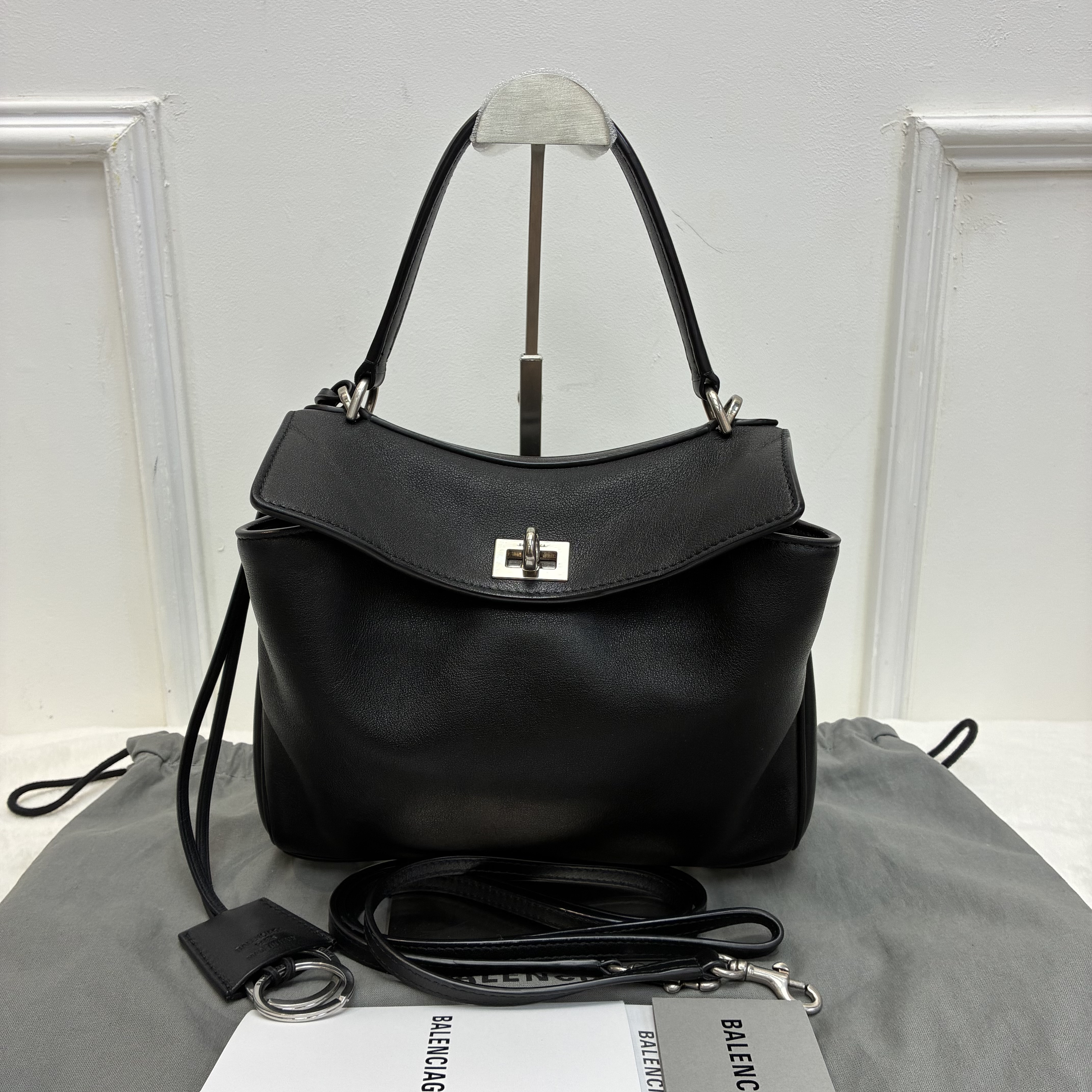 Balenciaga Rodeo Mini 巴黎世家熱門款Rodeo 黑色銀扣 mini