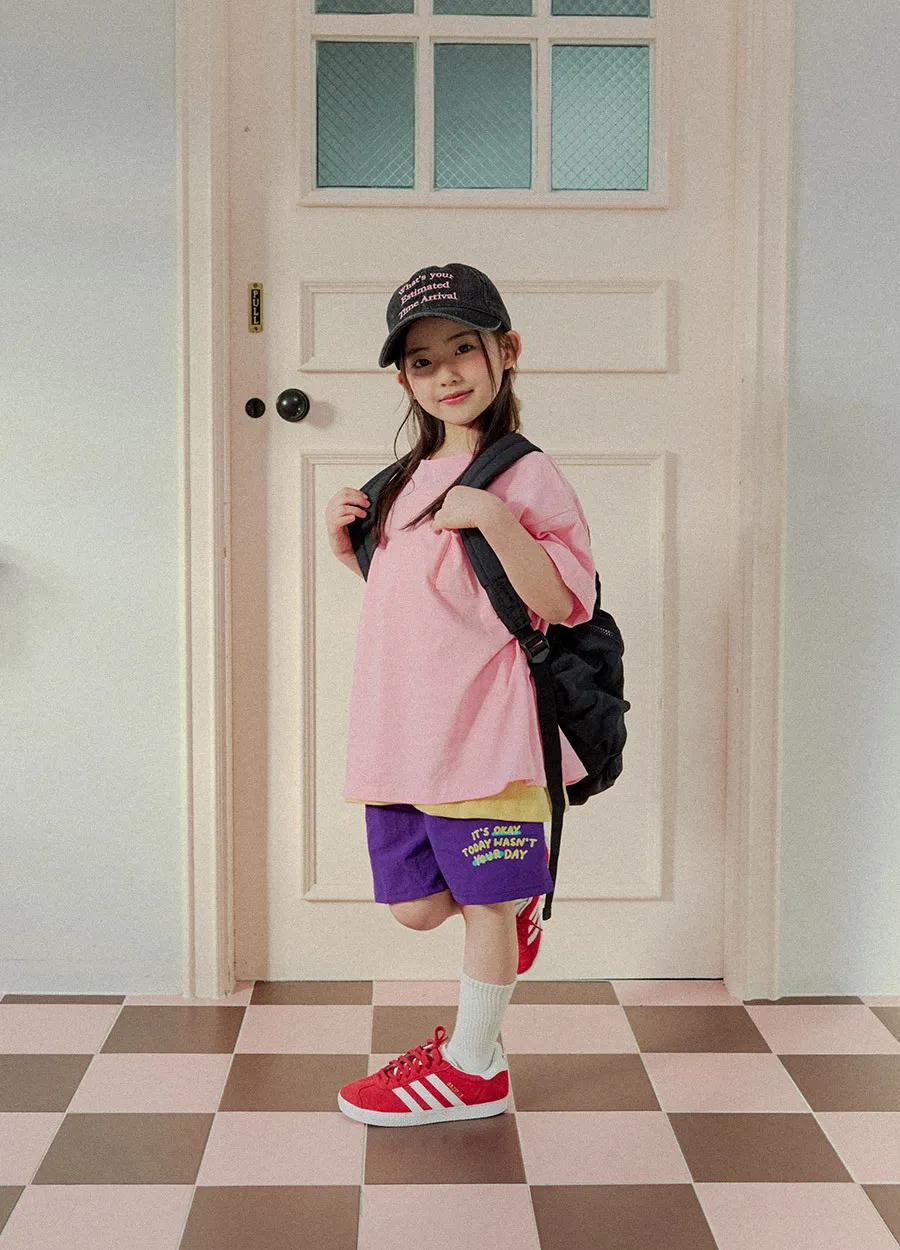 Luna字母五分短褲 2色