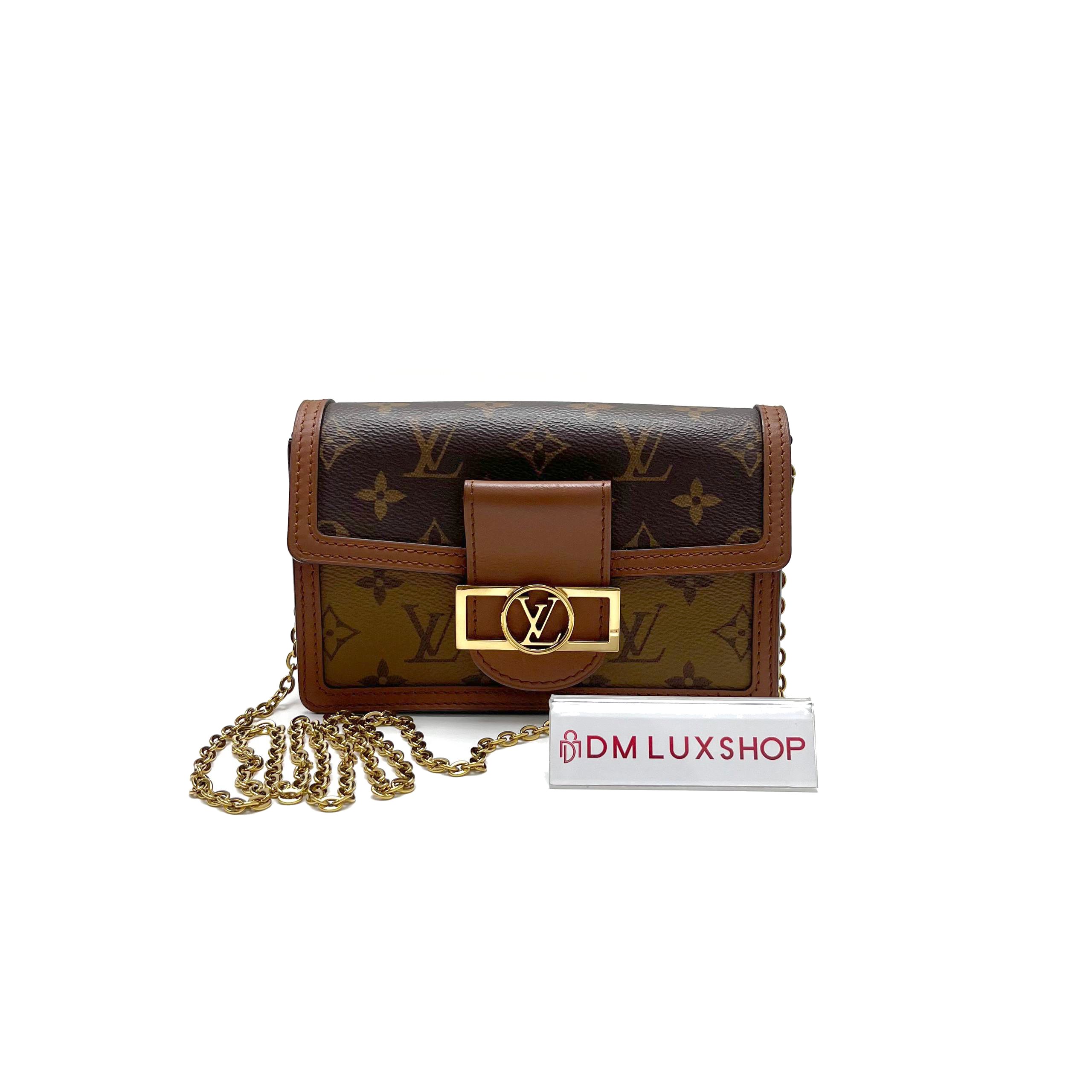 LV Reverse Monogram Dauphine WOC GHW