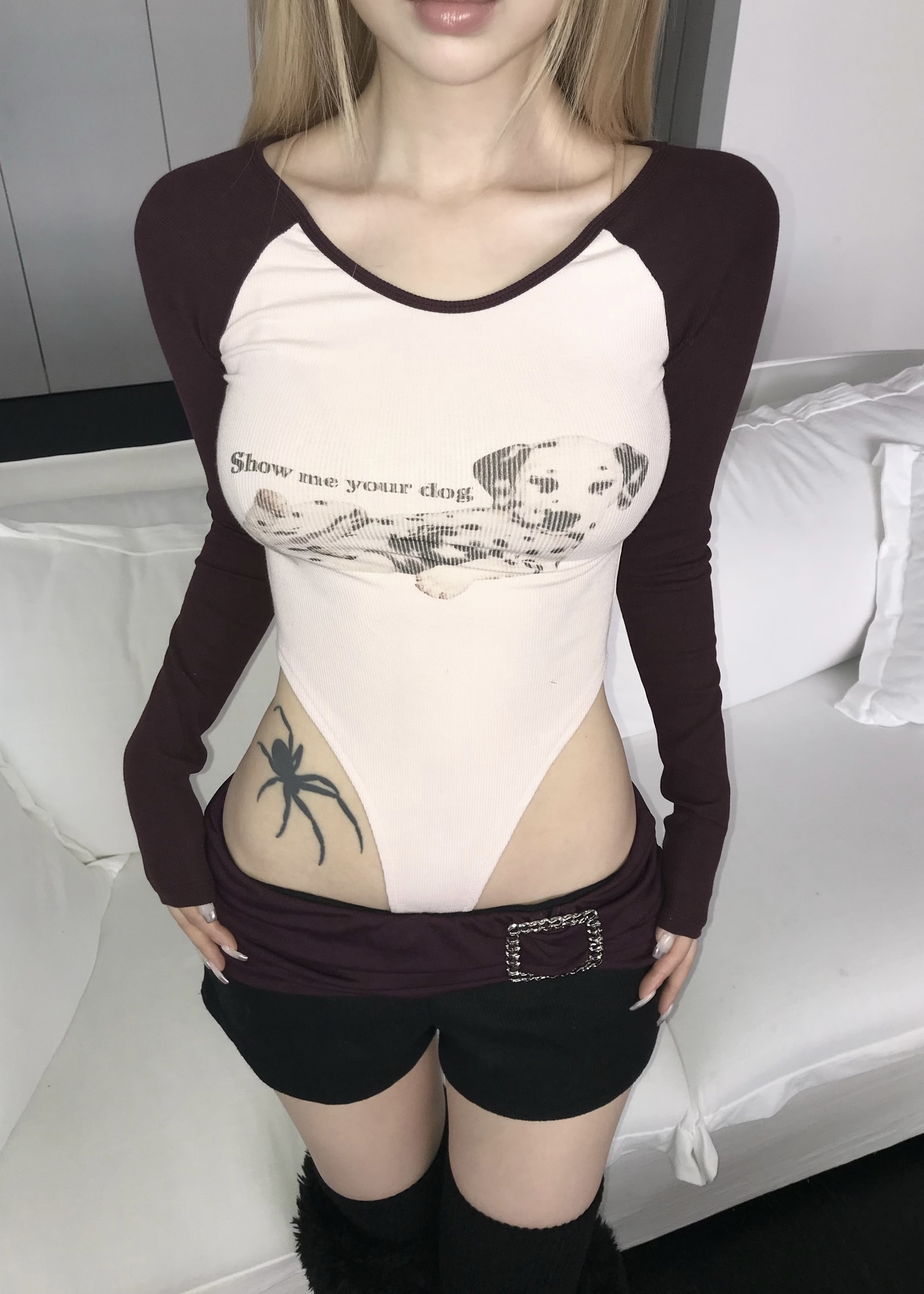 Graphic Raglan Bodysuit