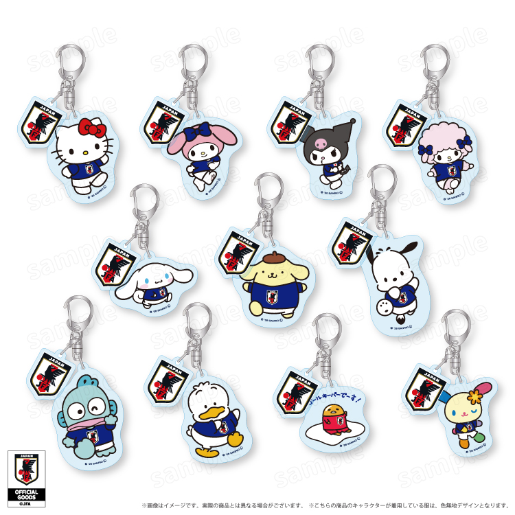 日本預訂📍日本Sanrio x 日本國家足球隊造型系列 - 鎖匙扣盲盒 2026年8月下旬出貨