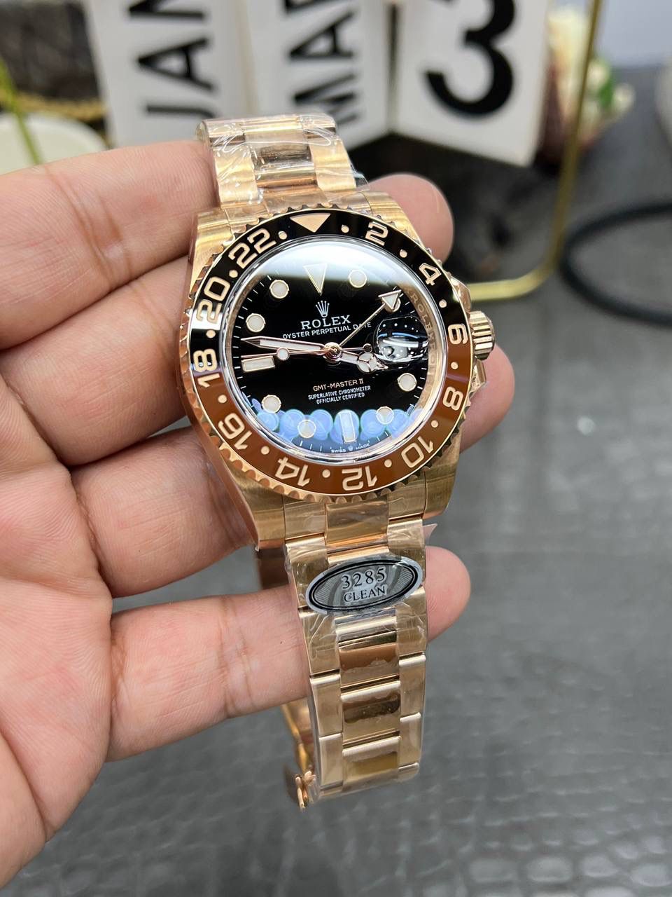 格林尼治全玫瑰金 大闸蟹3285机芯🌟