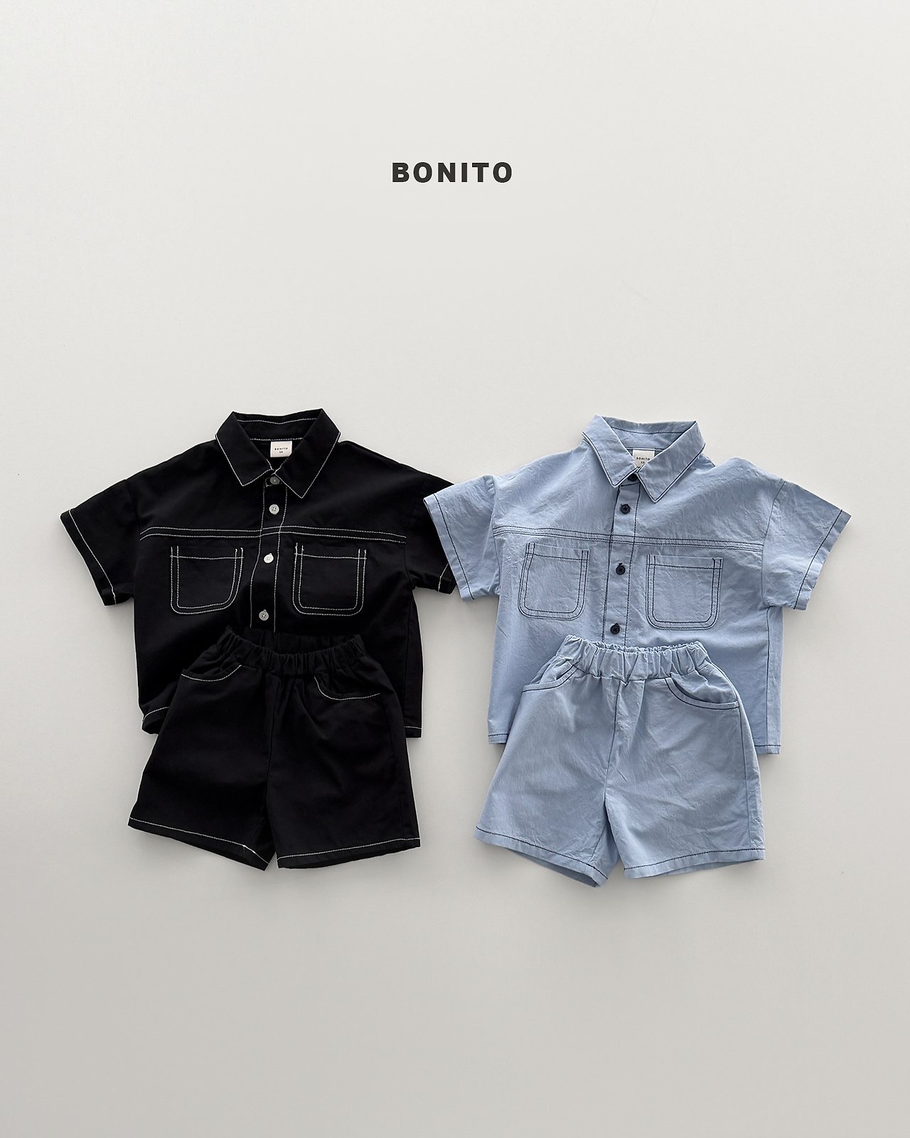 Bonito | Shirt and bottom set(Light blue L105-115)