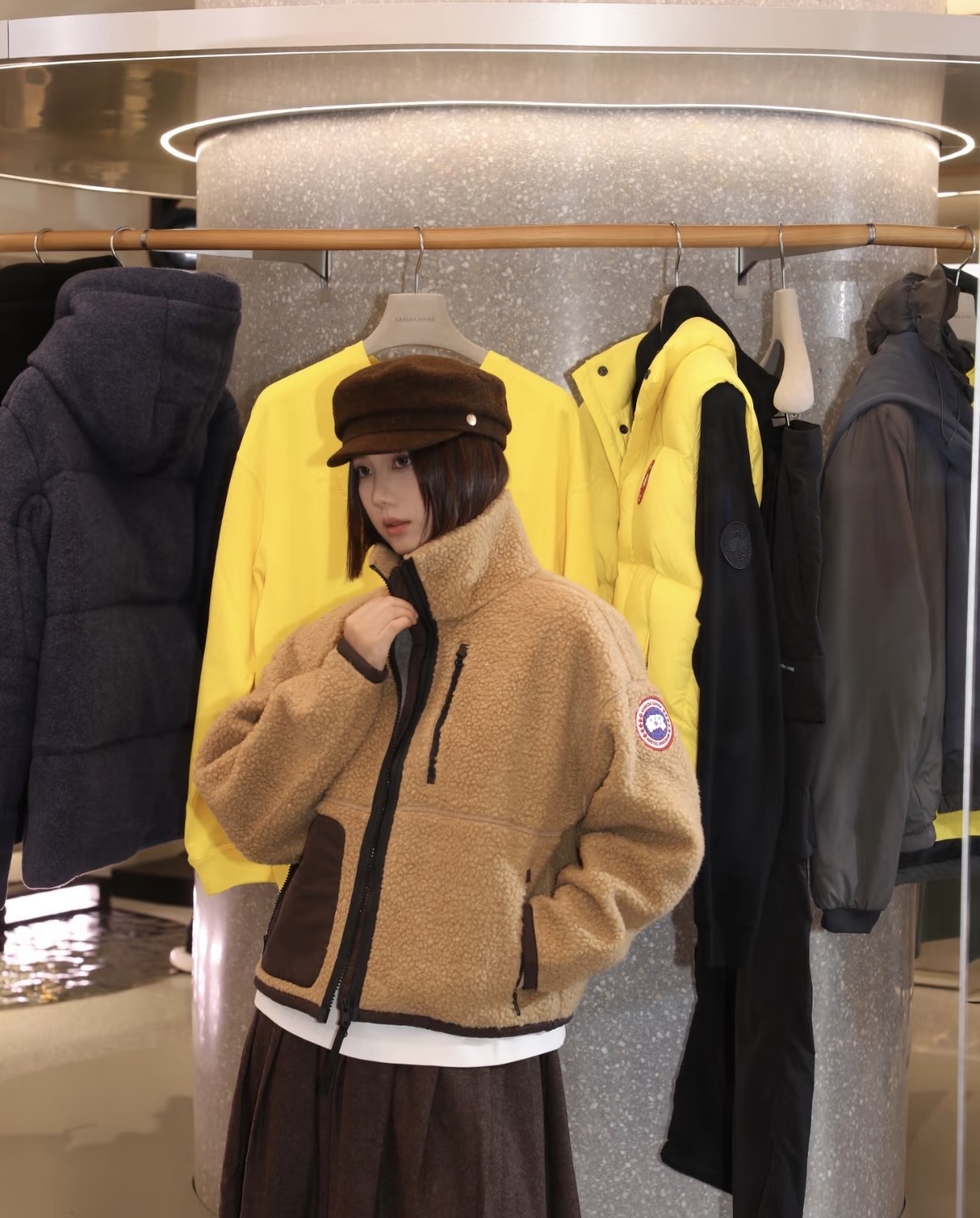 限時優惠💖冬天斷貨款✨ 訂貨🍒Canada Goose 羊羔毛外套 Size XS S M L  Color :Ecru Beige/Terra