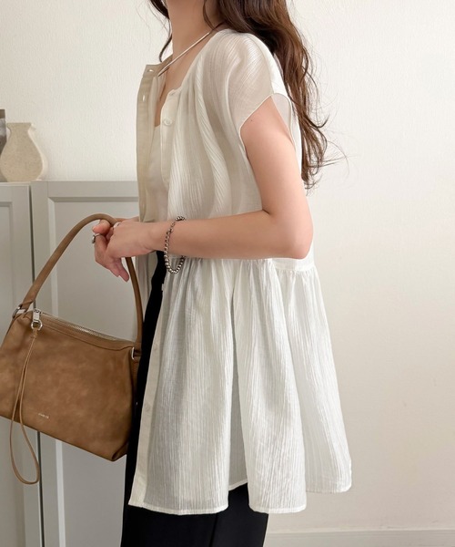 薄紗短袖襯衫【JT038】