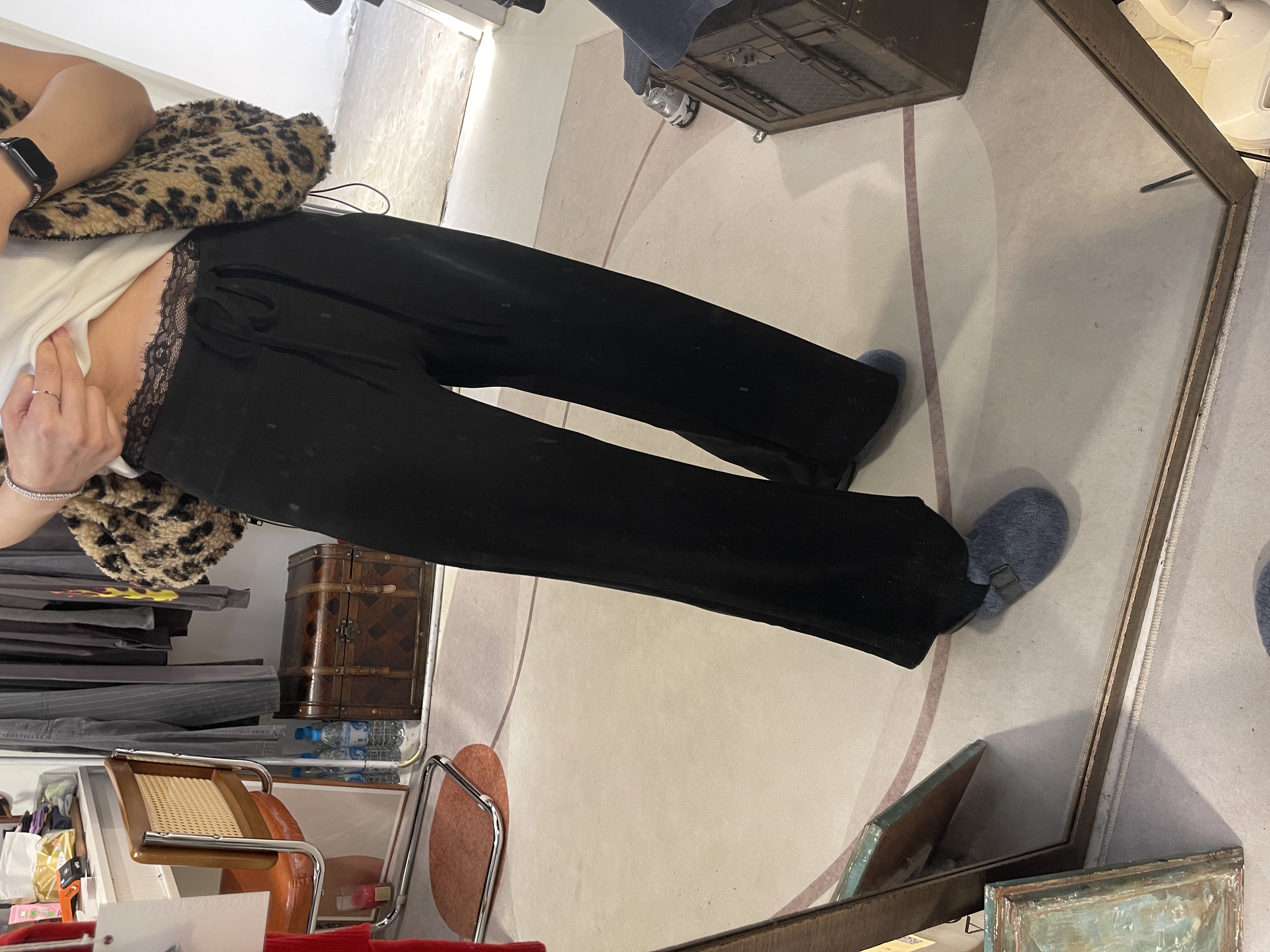 Lace waist fall pants