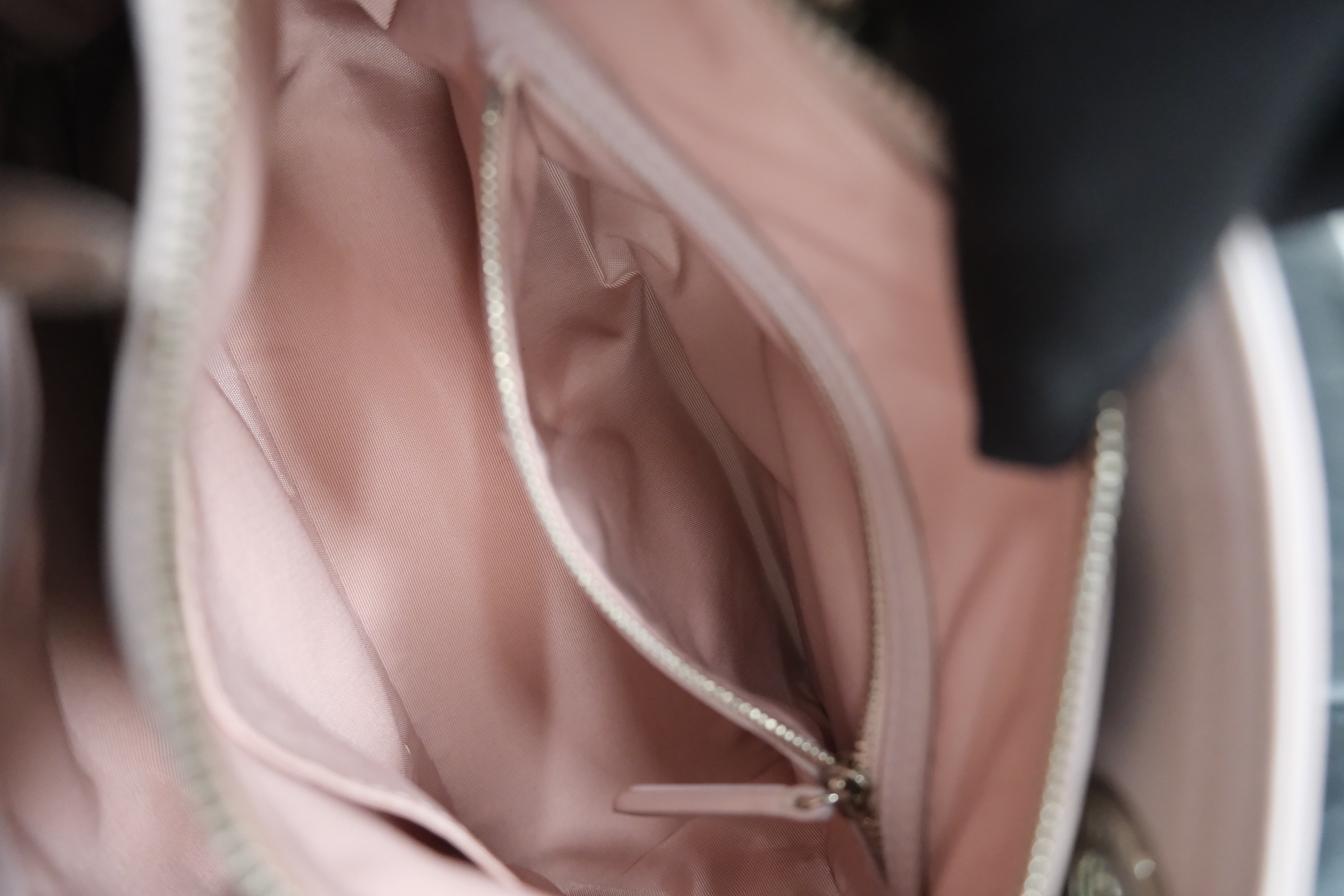 Cannage Leather 2 Way Handbag Pink