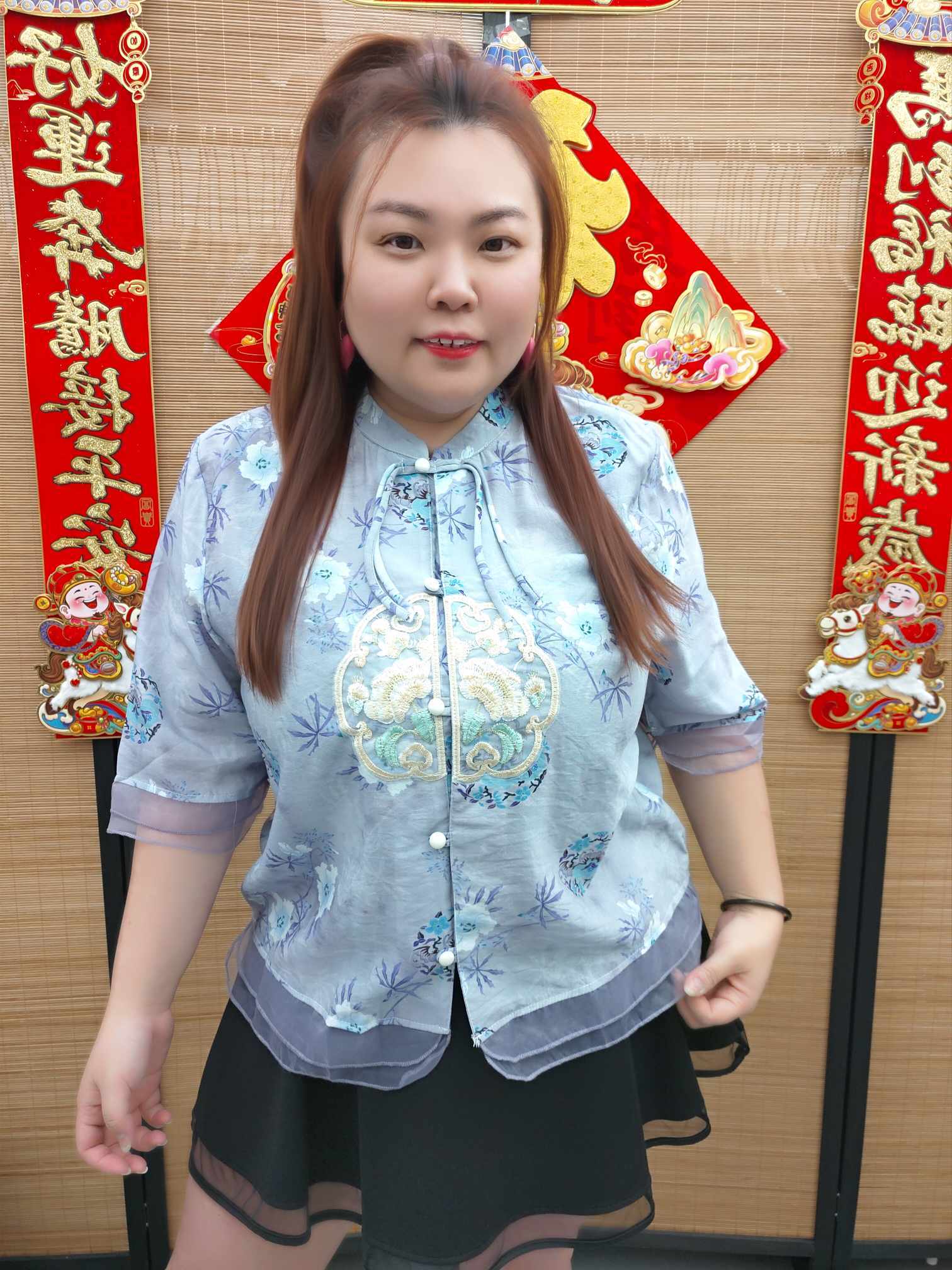 DDB08 刺绣图新中式设计上衣