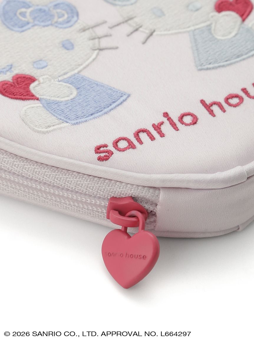  🎀【預訂】 Sanrio Kitty 刺繡心形小包 Pink