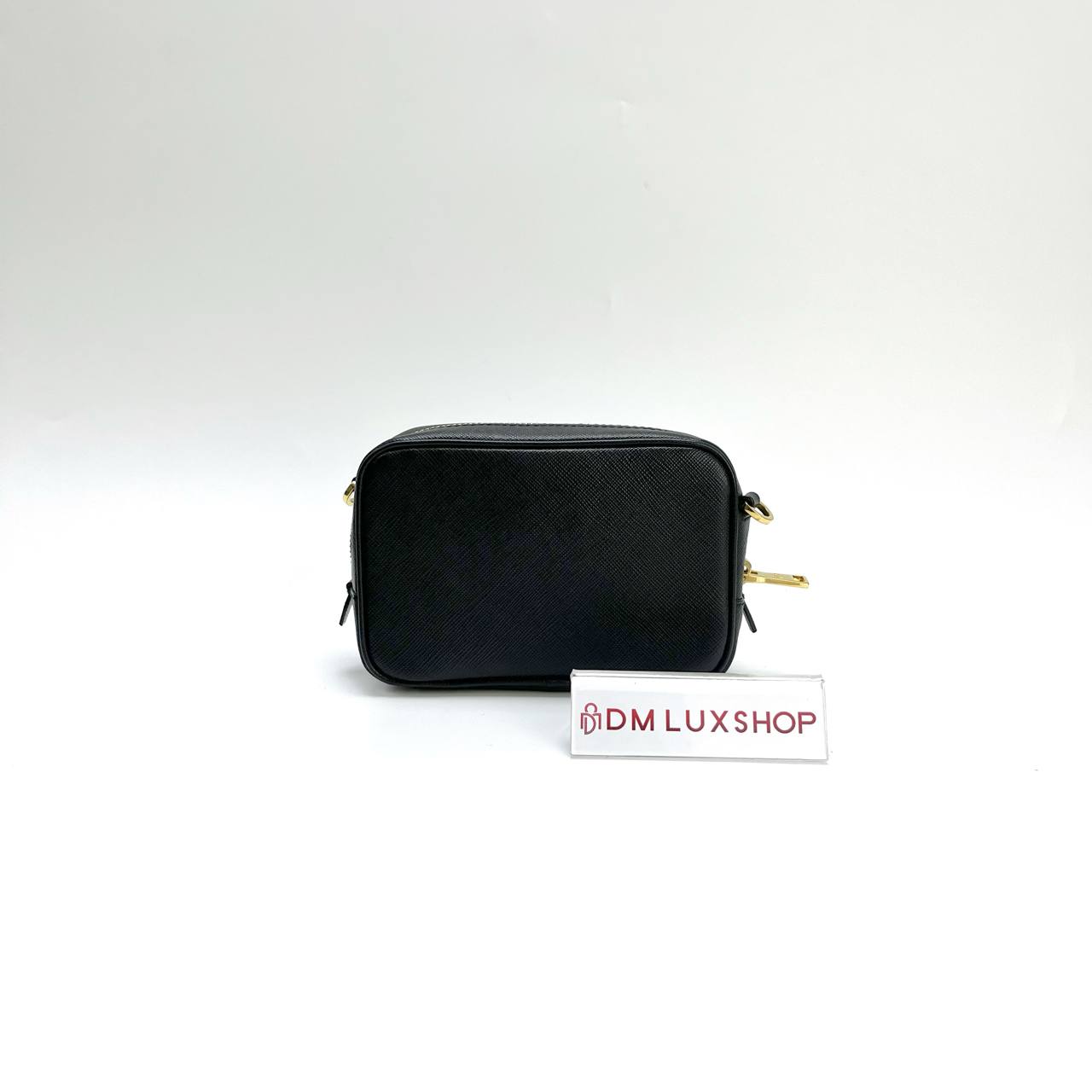 Prada Saffiano Black Mini Camera Bag GHW