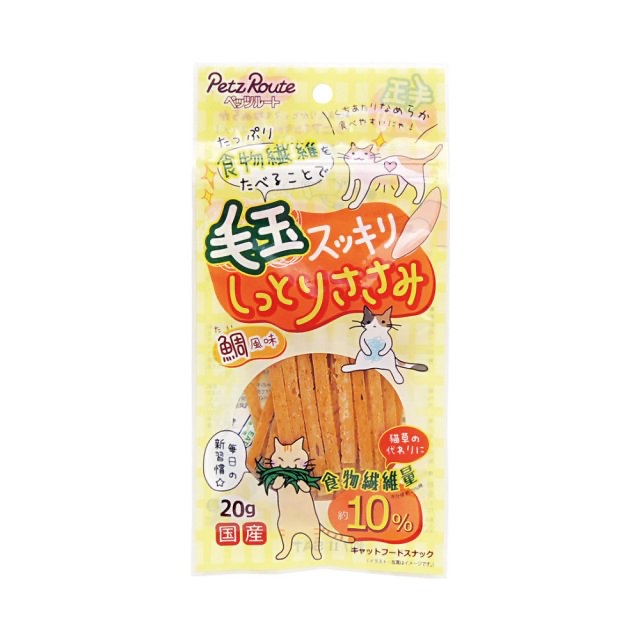 Petz Route 貓咪 化毛軟身鯛魚味 貓肉條小食 20g