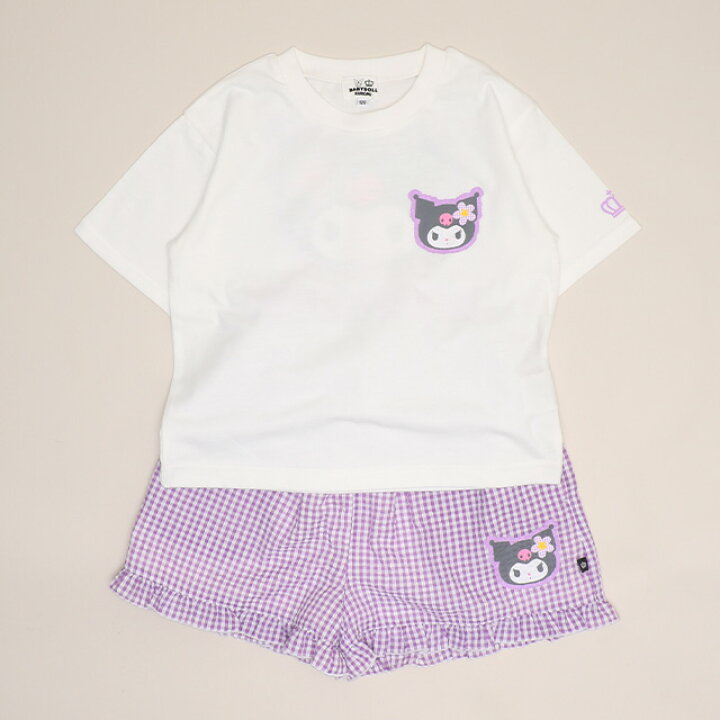 🇯🇵預訂 日本直送🇯🇵Babydoll x Sanrio系列五色人物前後印花短袖T恤格紋短褲套裝