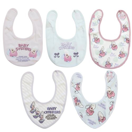 🇯🇵預訂 日本直送🇯🇵生蠔bb人物印花口水圍兜五件套