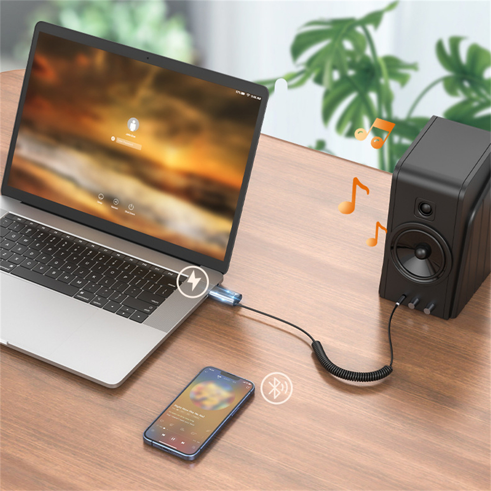 新款車載藍牙接收器 AUX適配器音樂播放器 PC6526