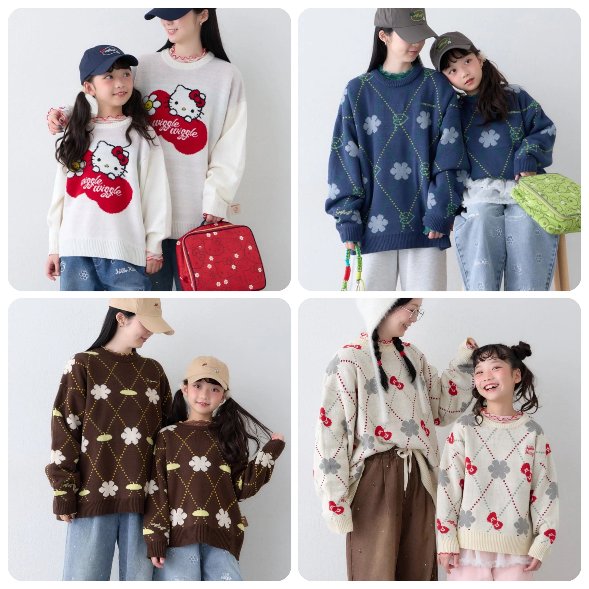 日本預訂📍日本Sanrio x Wiggle Wiggle系列 - 圓領冷衫 不包郵 2026年11月下旬出貨