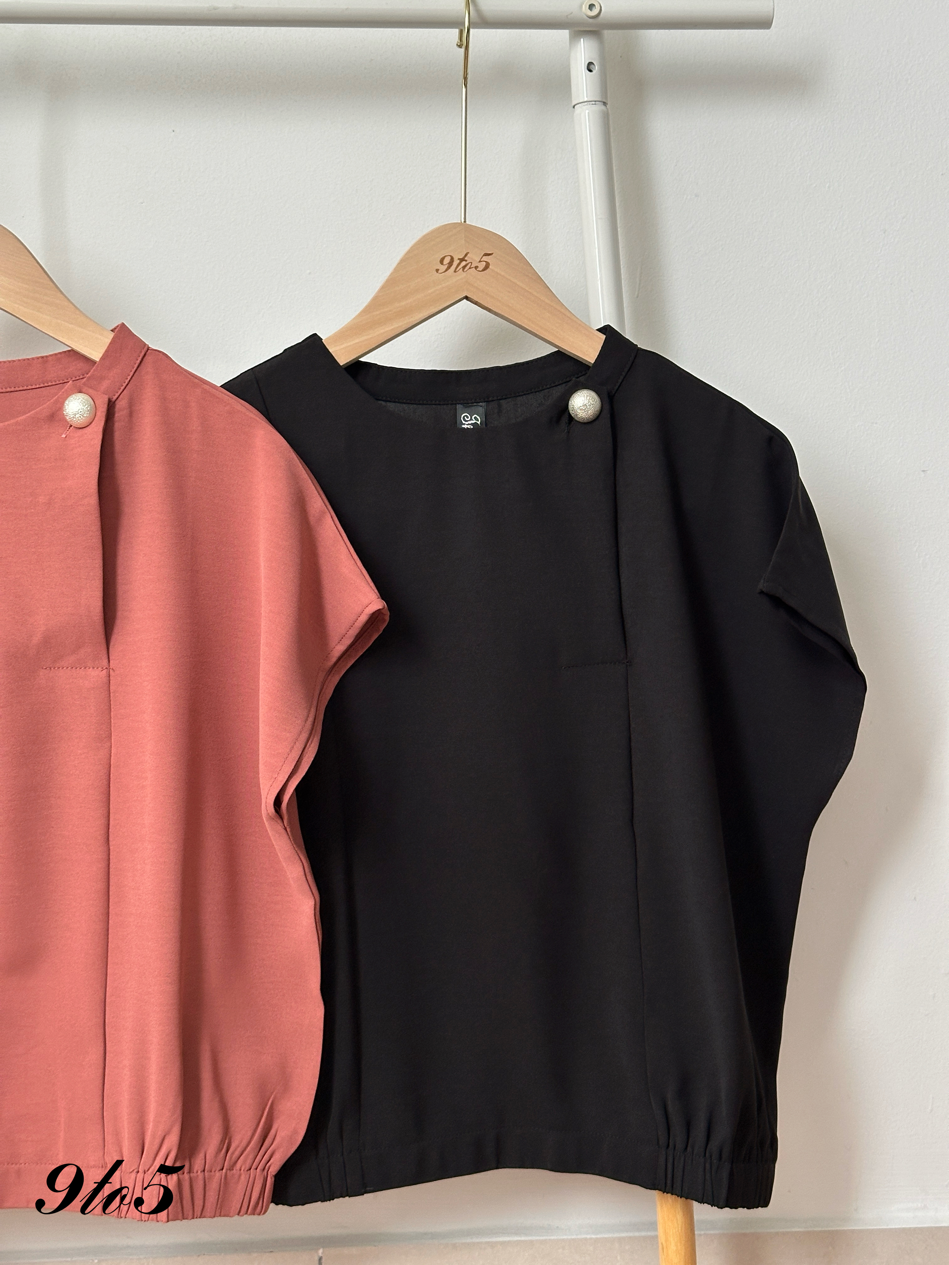 T4438 Mock Neck Cape Sleeve Top - 4 Colors 