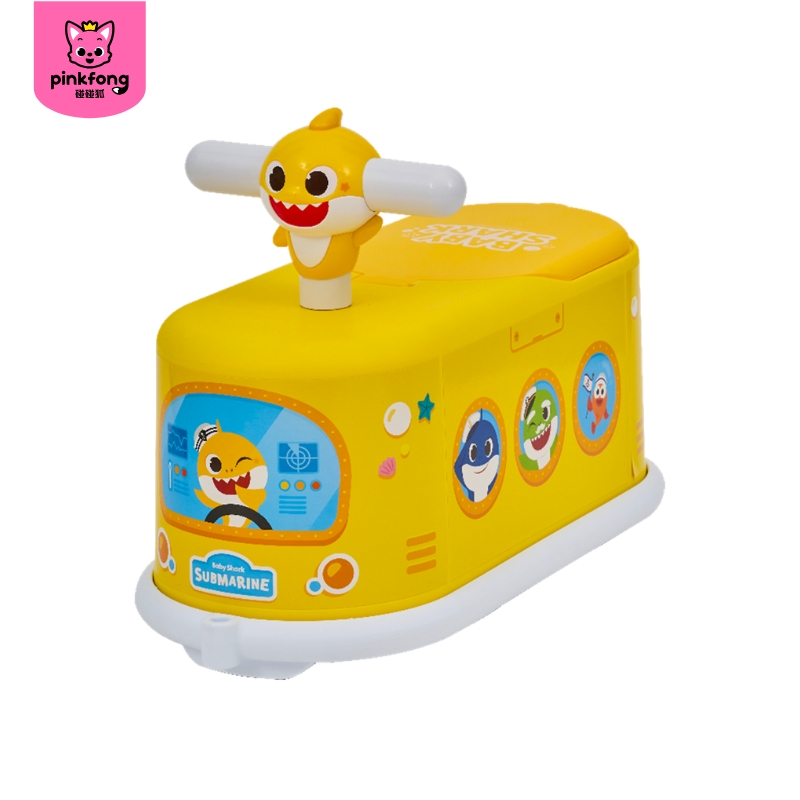 Baby Shark - 3D巴士造型音樂滑步車(黃色)_PF761Y