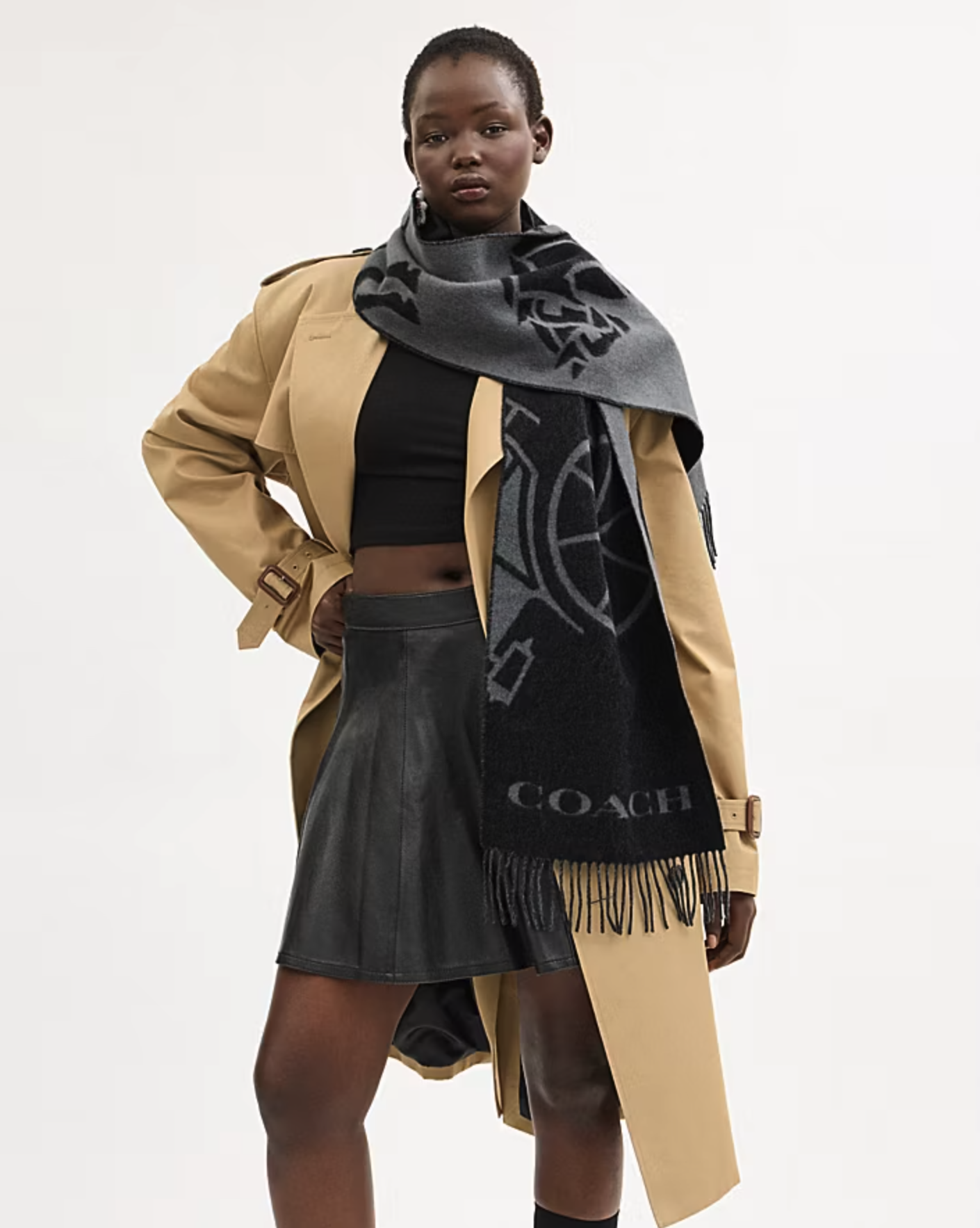 COACH Horse And Carriage Cashmere Muffler