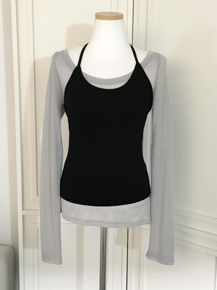 Layered Tencel Tee & Sleeveless Set