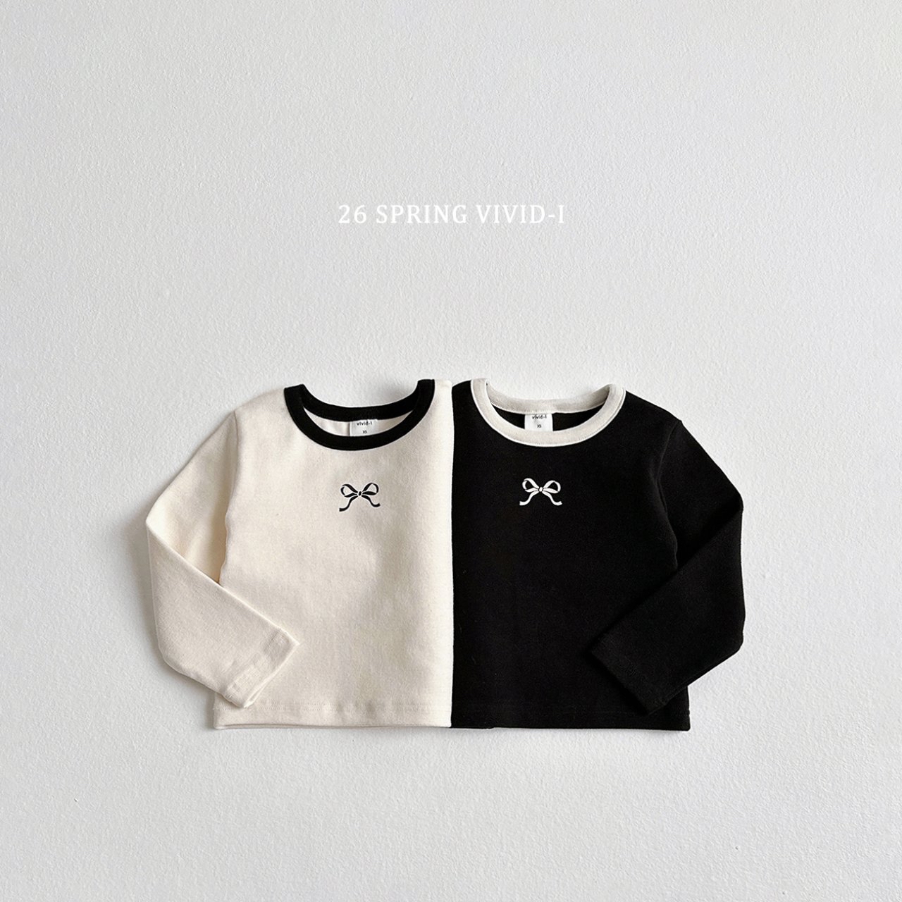 🌸預訂 韓國直送🌸🇰🇷VIVIDI兩色絲帶印花長袖上衣