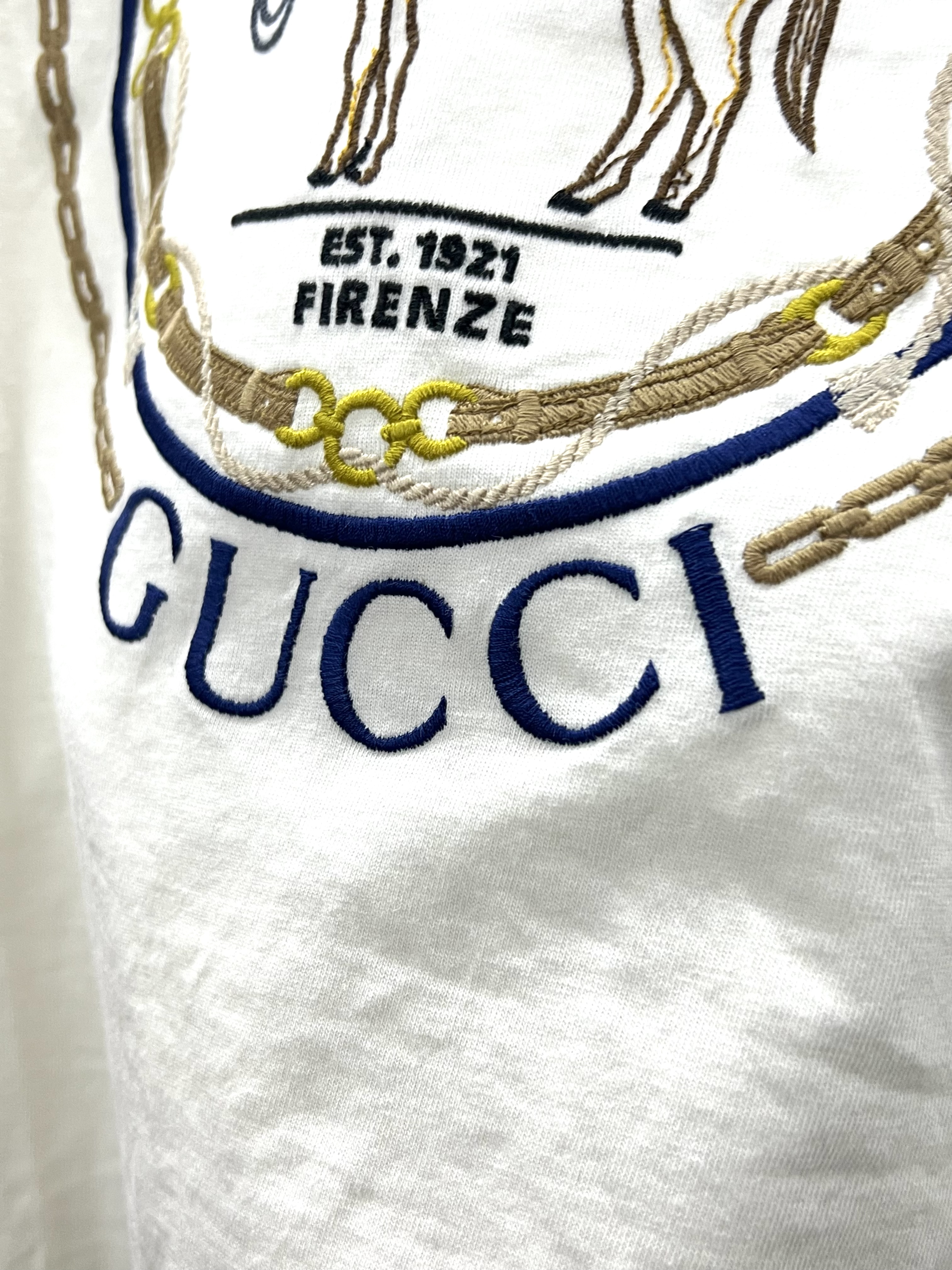Pre-Owned GUCCI Embroidered cotton-jersey T-shirt / Product Code: 26040708