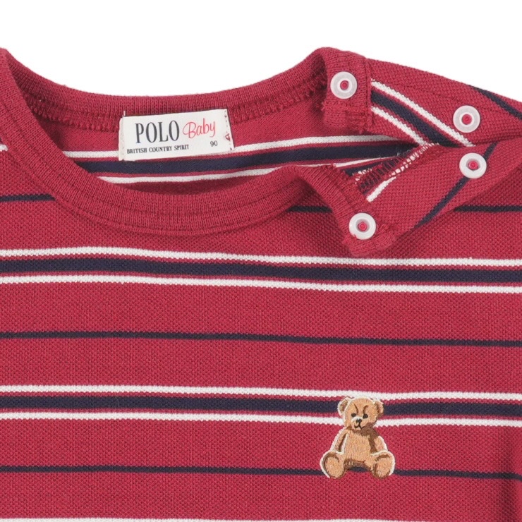 🇯🇵限量預訂 日本直送🇯🇵Polo Baby四色小熊刺繡撞色條紋短袖T恤