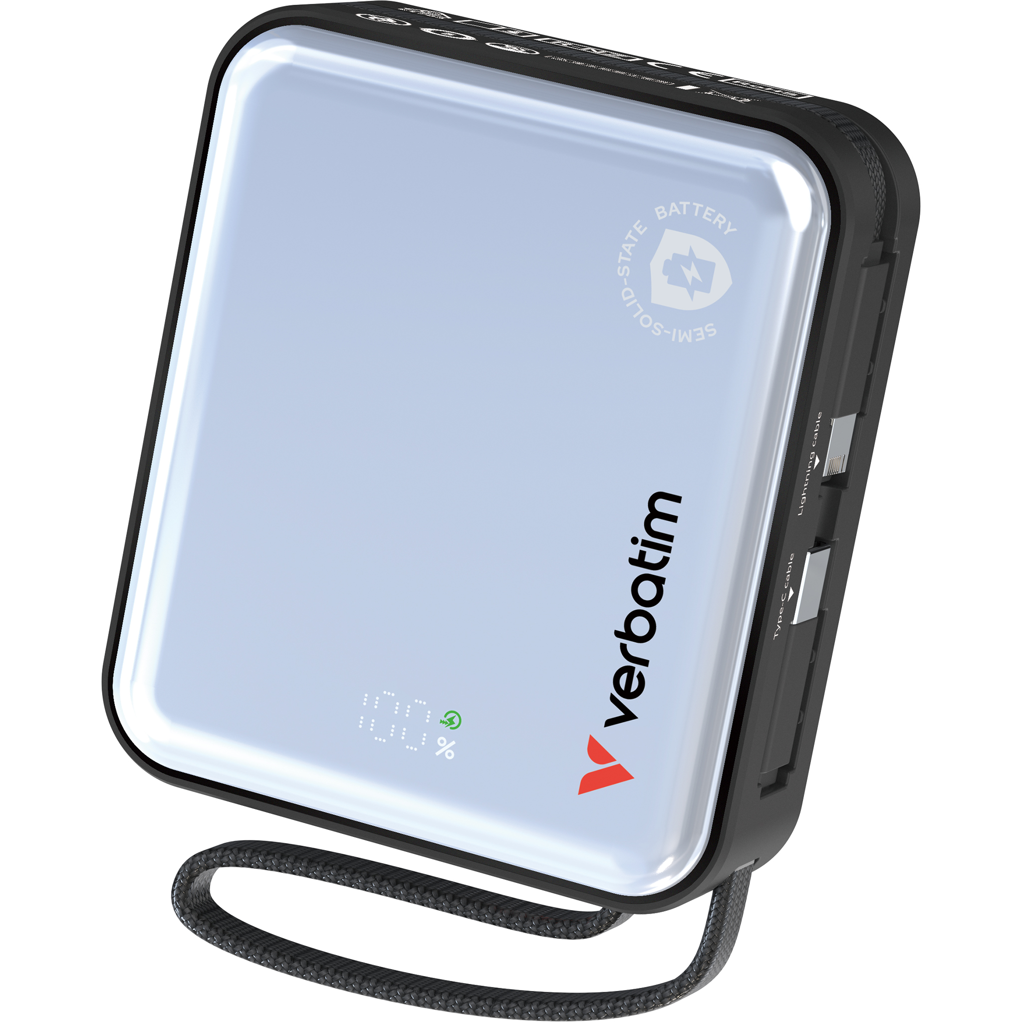 香港行貨 兩年保養 (*3C認證+二維碼）VERBATIM 威寶 SnapQub 10000mAh Qi2.2 L+C 半固態磁吸無線流動充電池 30270/30271