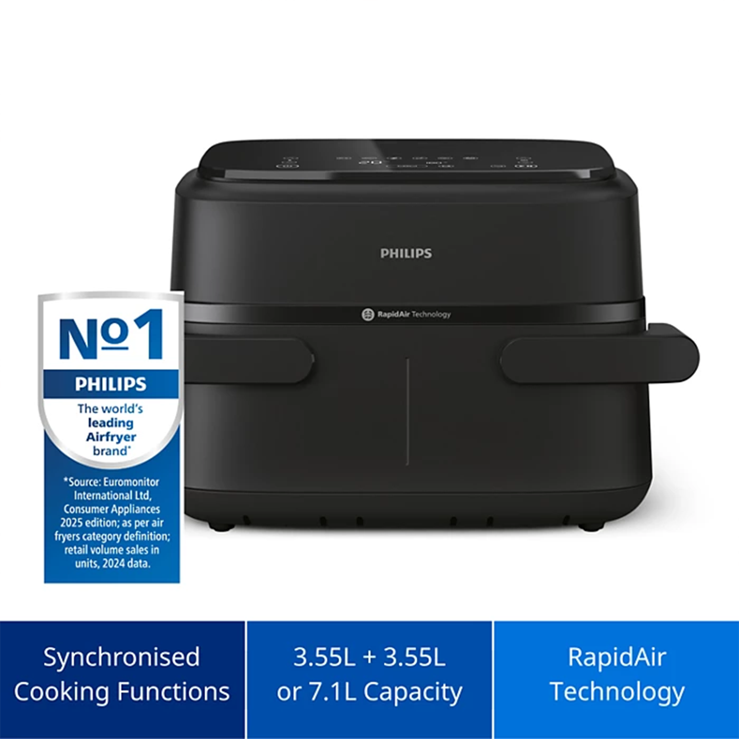 Philips Air Fryer Dual Basket c/w Free HD9926 NA150/09