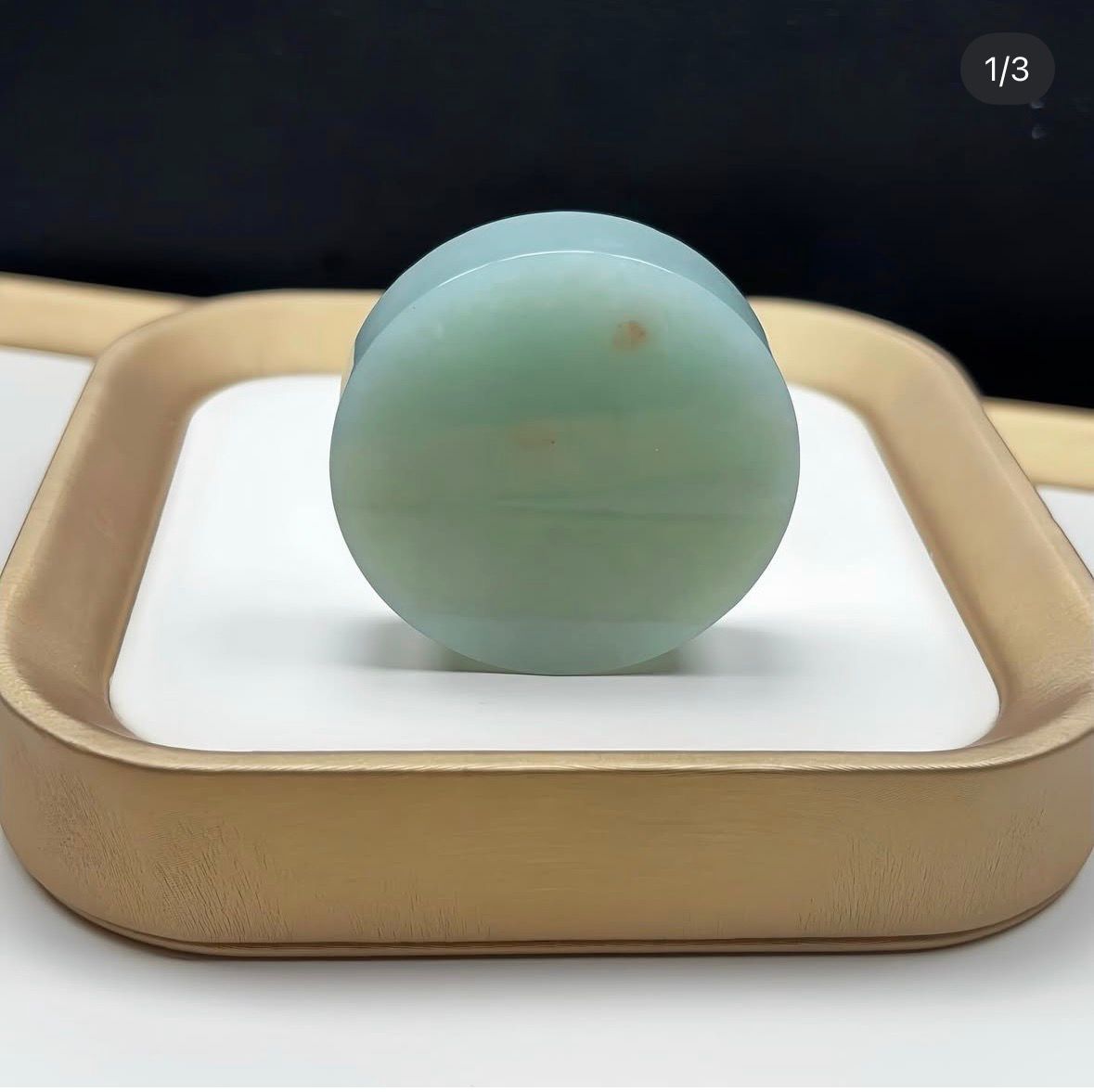 蘋果綠灑金翡翠手鐲心