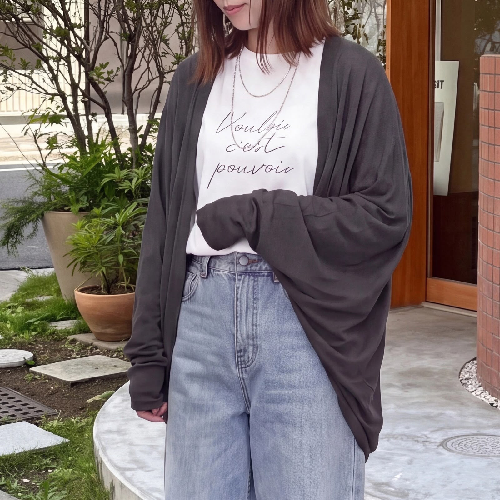 涼感寬鬆蝙蝠袖防曬外套