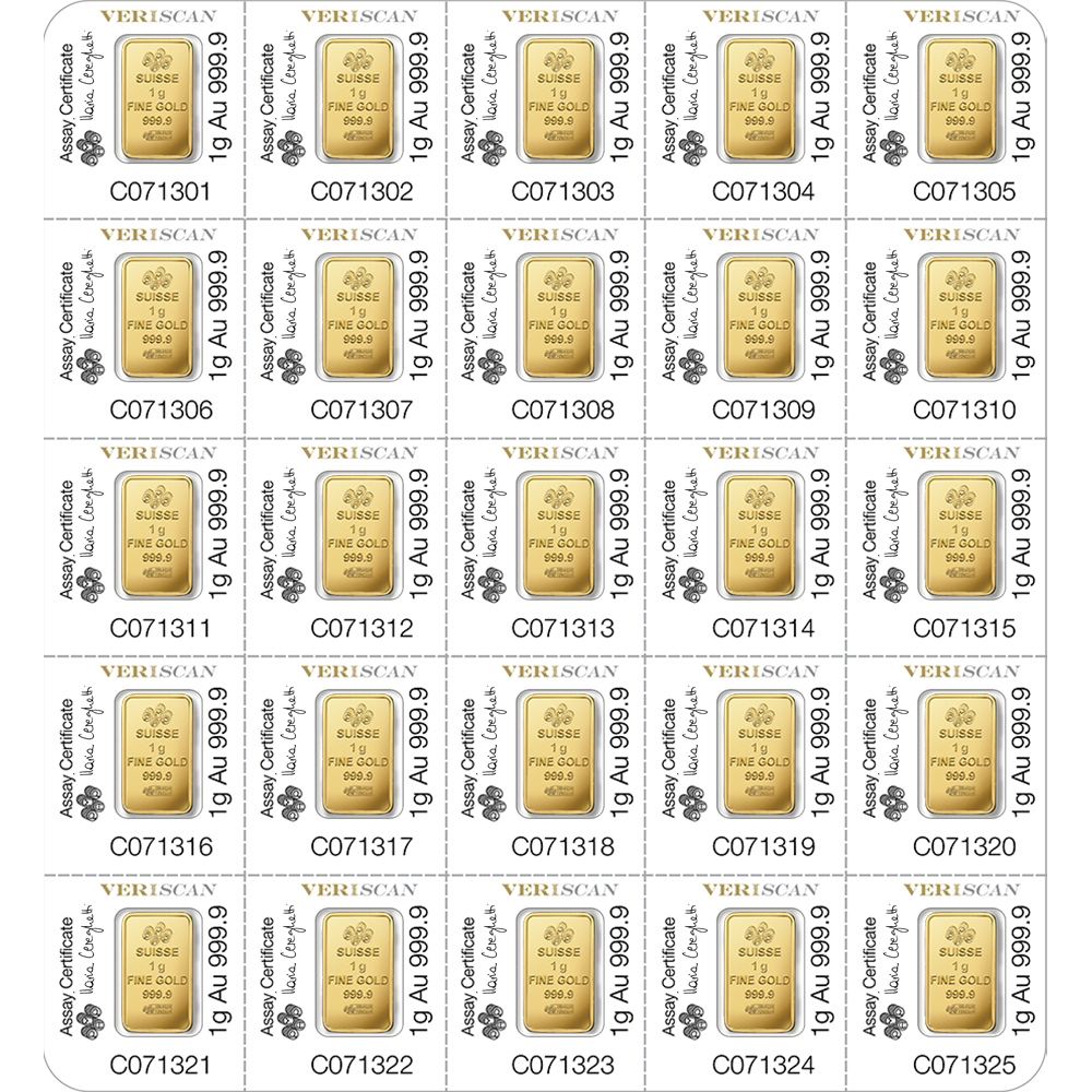 [25 gram] LITZ Fortuna PAMP Suisse Gold Minted Bar - MULTIGRAM+25 (999.9) PG071