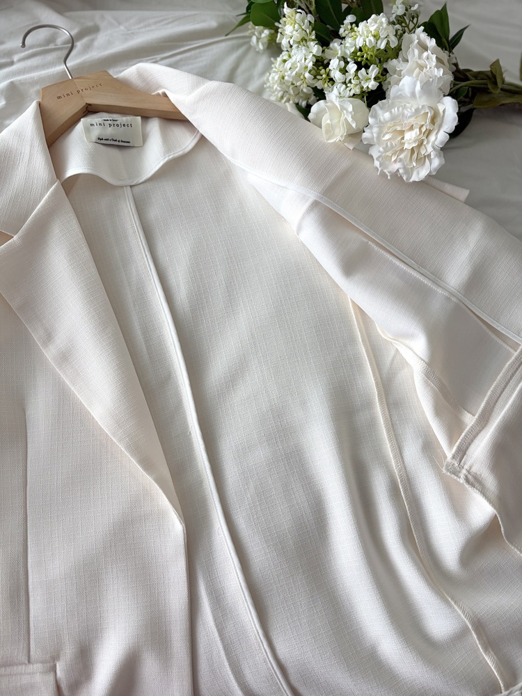 Claire Belted Blazer (Ivory)
