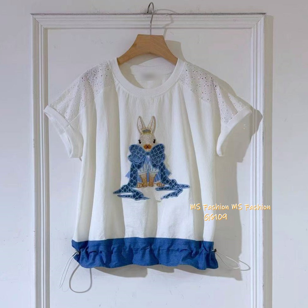 G6109 韓國🇰🇷通花袖兔兔top