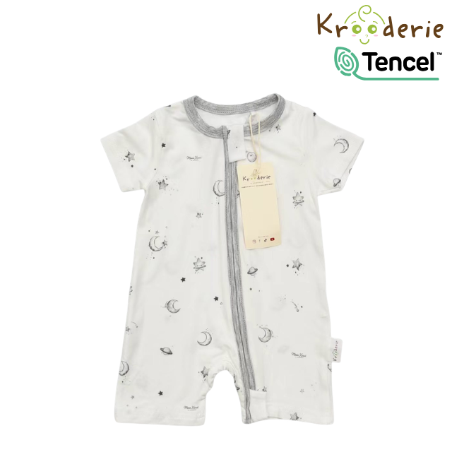 Krooderie TENCEL Short Sleeve Short Pant Zip Romper