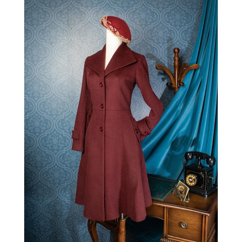 (SOLD OUT) 1940s War Time Romance Cashmere Winter Coat(FM162)