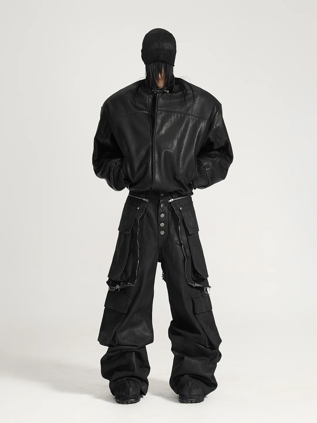 VAR-45｜RIFT FORM · ZIP-SLEEVE LEATHER BOMBER