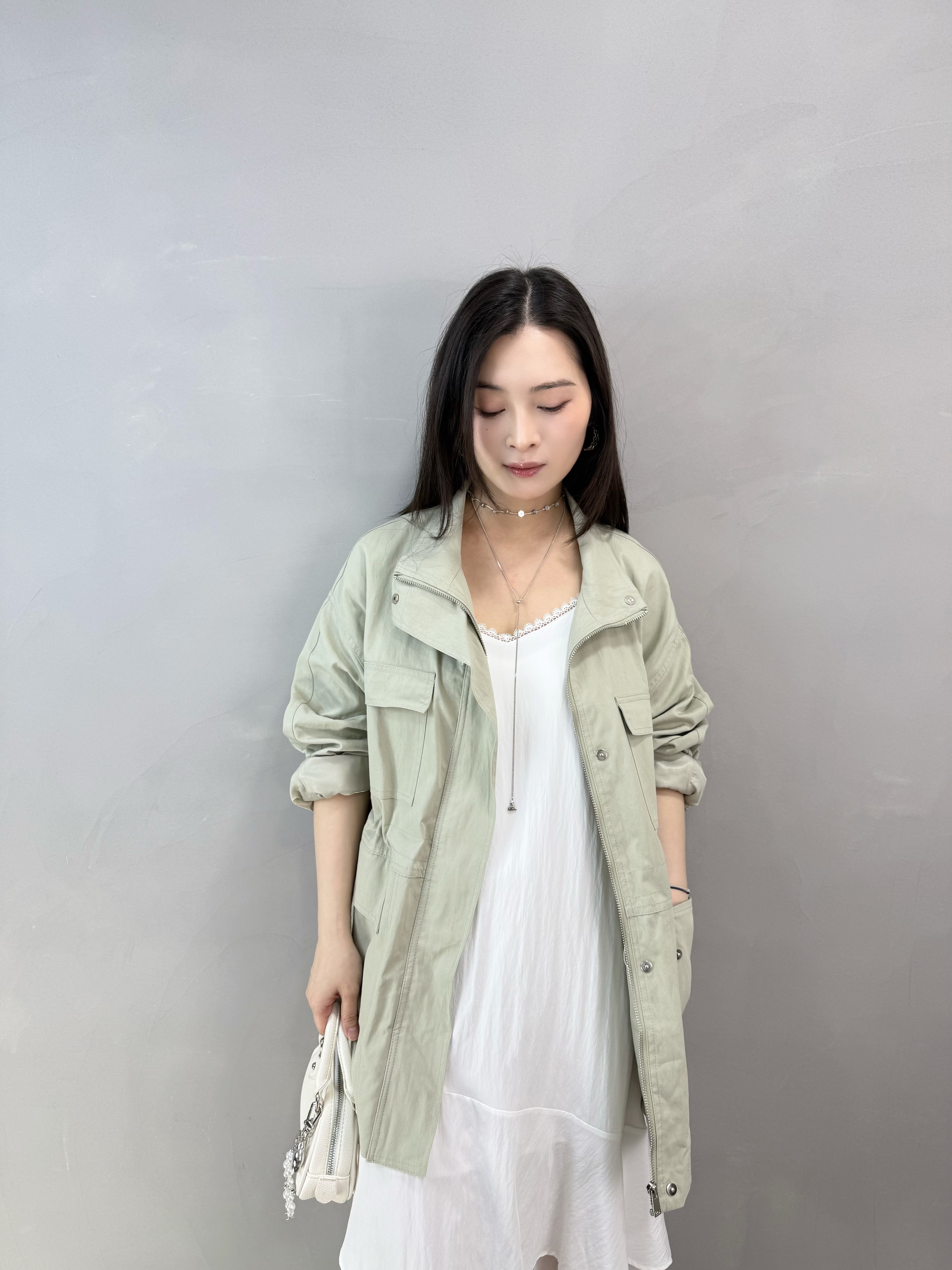 H75 洗水灰綠軍褸