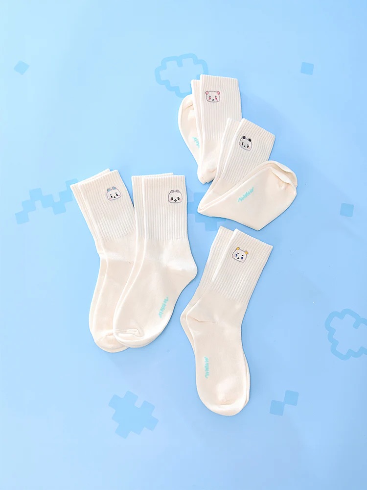 📦訂購 韓國代購 Line Friends PLAVE MMMM RIB EMBROIDERED SOCKS 中筒襪